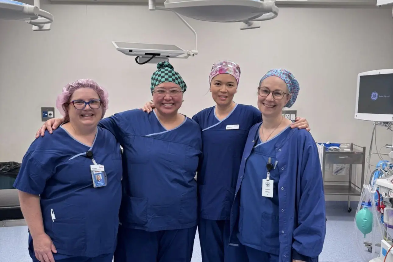 <p>ENJOYING THEIR VISIT: Austin nurses (from left) Meagan Cornish, Amanda Harlan, Kate Pamaran and Fiona Stencill are on a six-week secondment to Northeast Health Wangaratta.</p>\\n