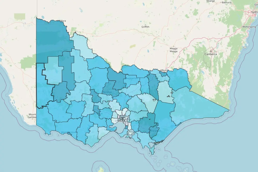 <p>IDENTIFYING NEED: A Victorian legal study shows forecasted demand across LGAs in Victoria, with the North East pinpointed as a hotspot by Victoria Legal Aid, who will be expanding their service into the area. CREDIT: Legal Services Research Centre </p>\\n