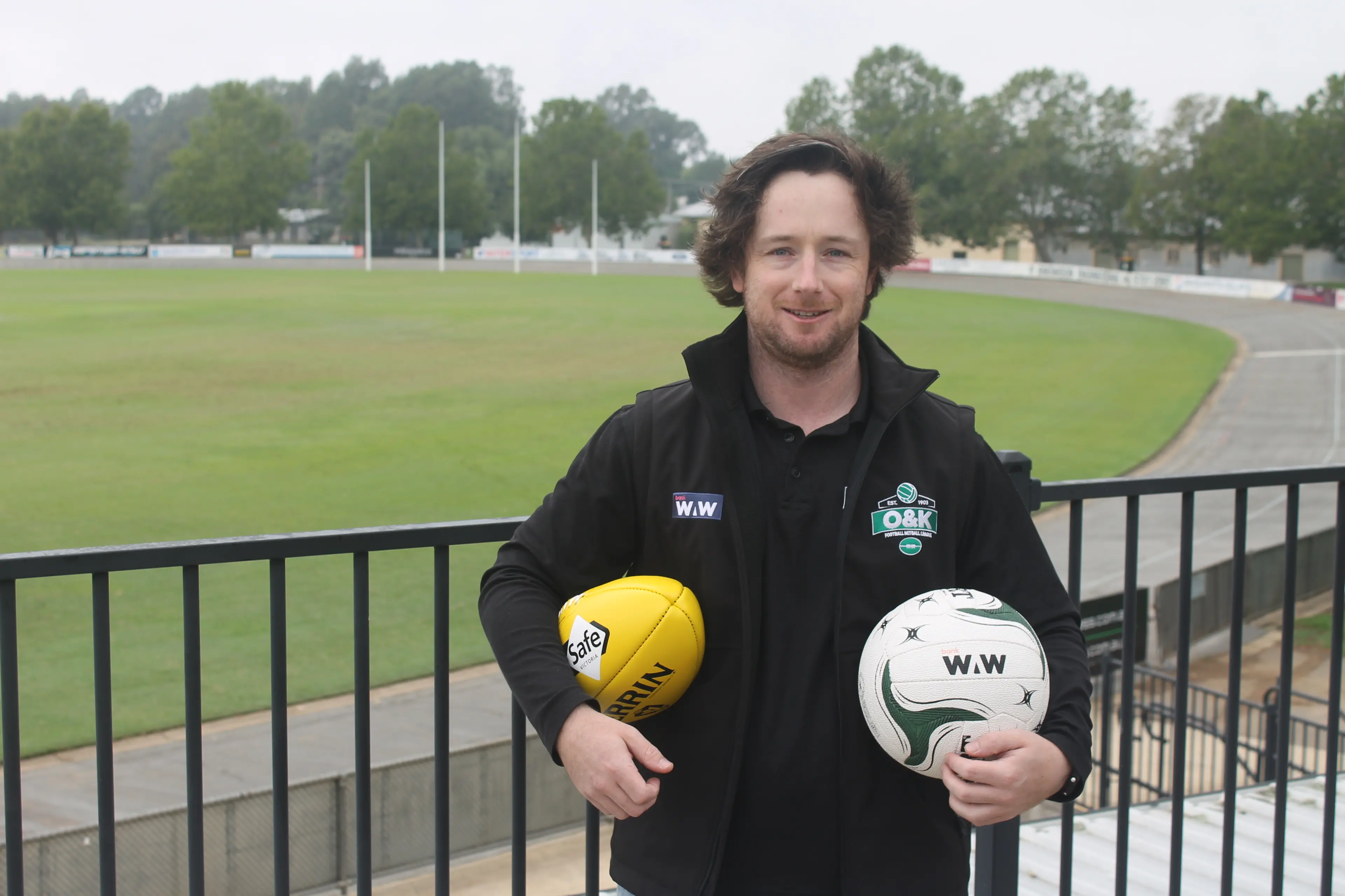 <p>READY TO PLAY: O&K Football Netball League operations manager Daniel Saville is excited for the start of the home and away season this weekend. PHOTOS: Nathan de Vries</p>\\n