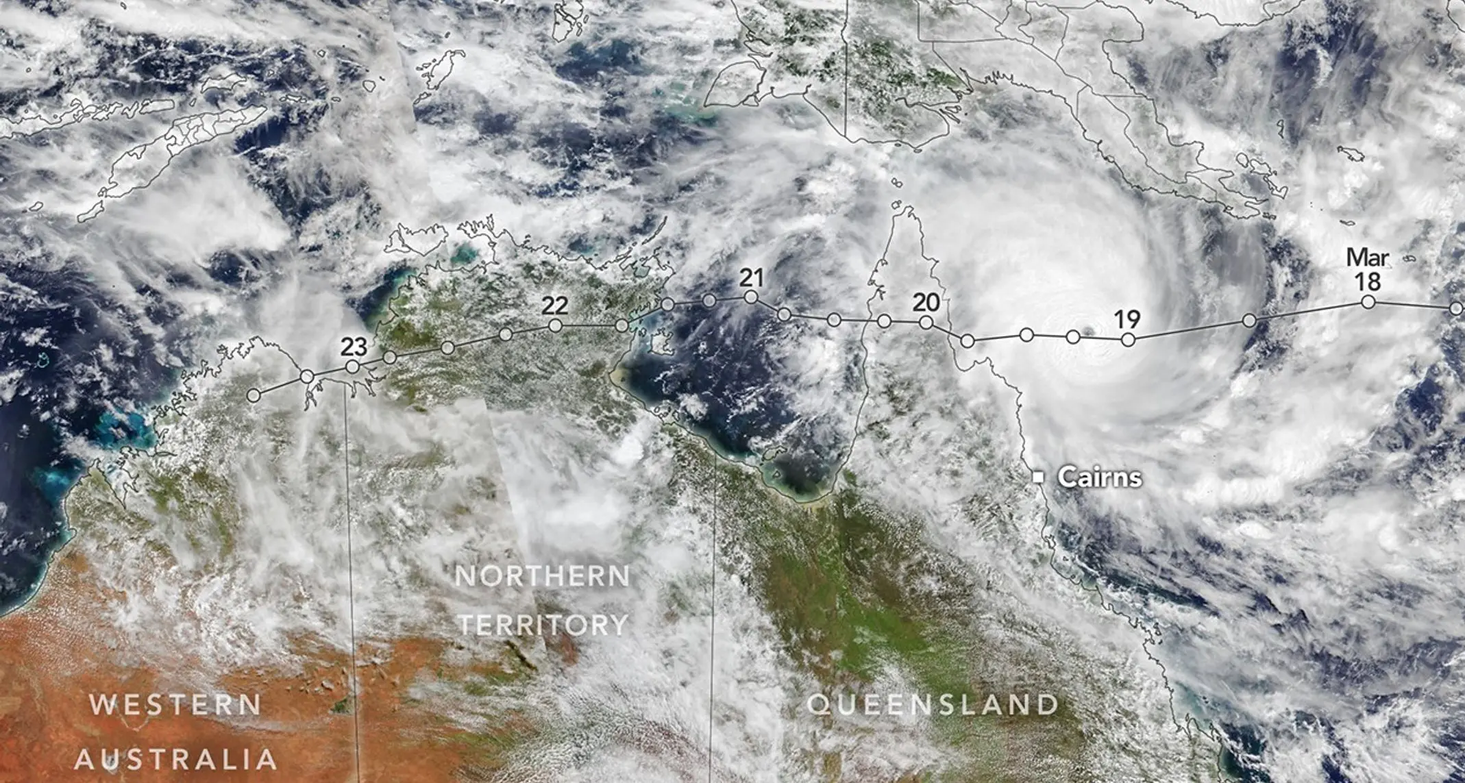 Cyclone Narelle impacts three states