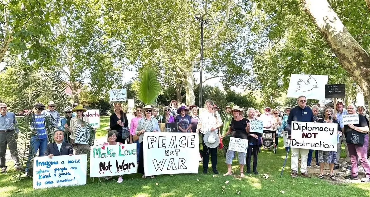 Peace rally draws a crowd