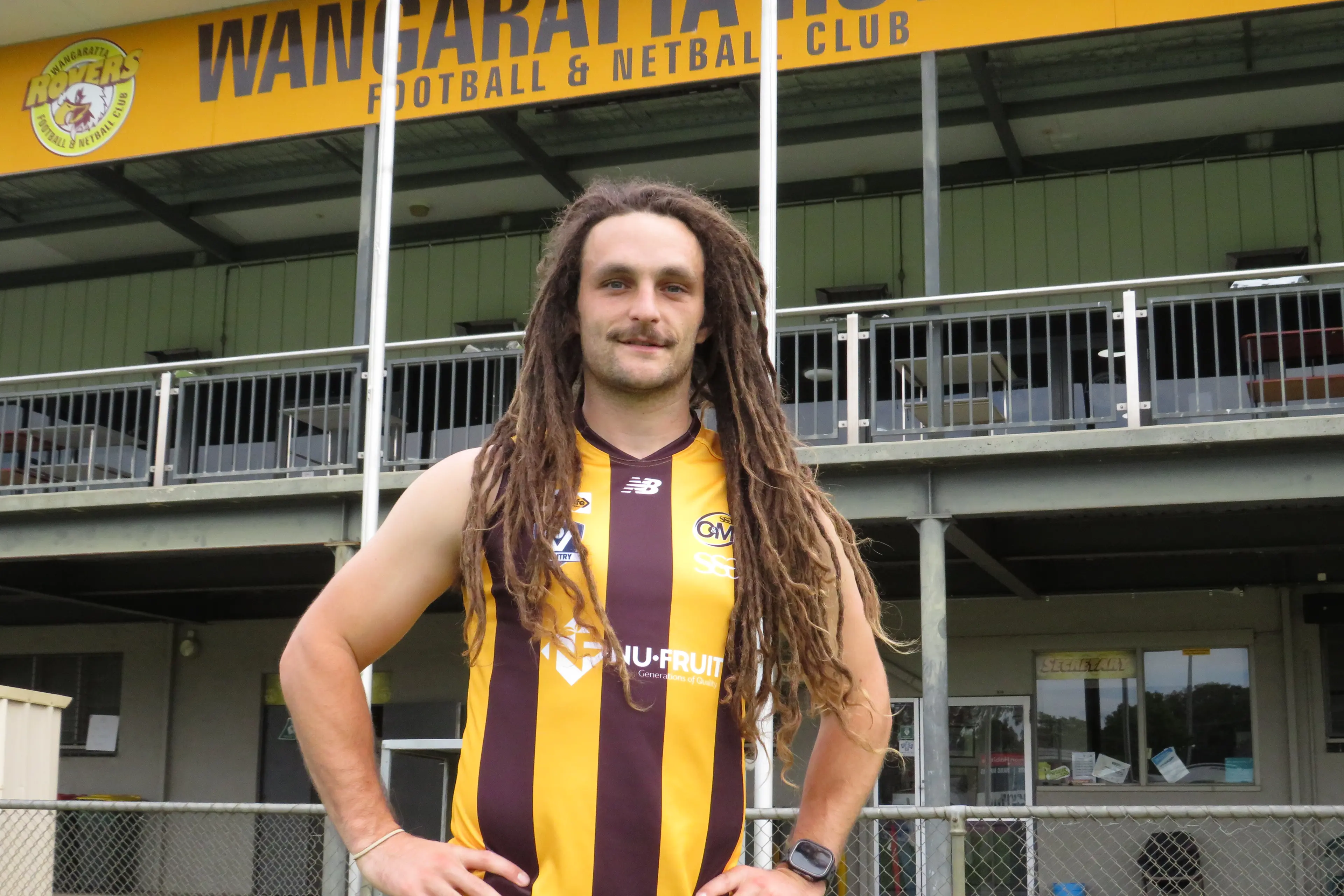 <p>                      DREADS TO GO: Wangaratta Rovers\\' Will Nolan will have his head shaved on Good Friday, following the Hawks\\' clash with next-door neighbours Wangaratta Magpies, to raise funds for the Royal Children\\'s Hospital.  PHOTO: Simone Kerwin         </p>\\n