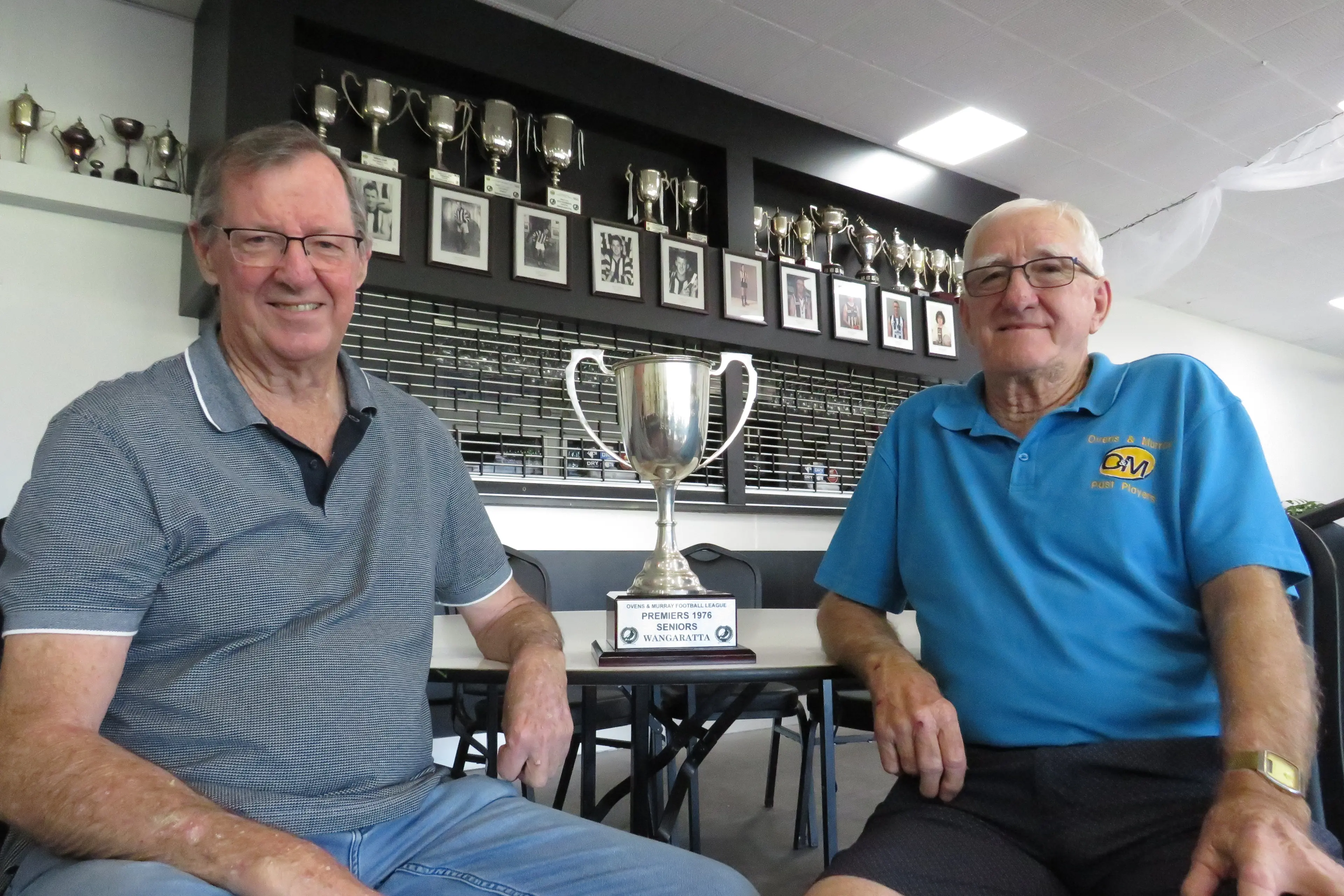 <p>HALF A CENTURY ON: Wangaratta Magpies 1976 premiership coach Phil Nolan, and coach of the Wangaratta Rovers\\' \\'76 grand final team, Neville Hogan, reflect on the game which will be recalled on Friday as part of the round one clash between the city\\'s two Ovens and Murray clubs.  PHOTO: Simone Kerwin</p>\\n