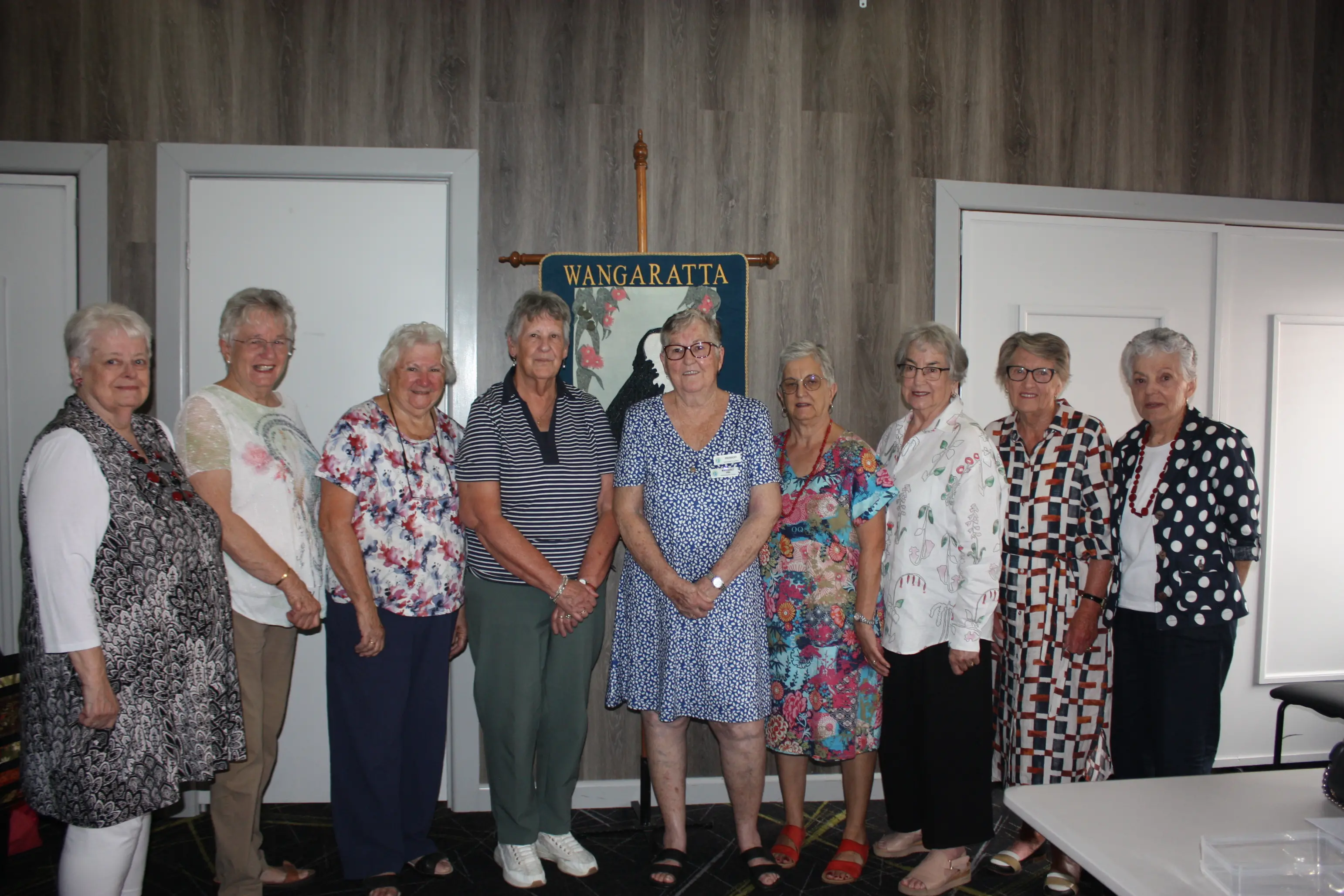 <p>INDUCTION: Wangaratta Ladies Probus welcomed new and reprised members to the committee, including Maureen Delaney (membership), Tina Norton (treasurer), Rosemary Forster (social), Margaret Gibb (president), Ann Jones (secretary), Rosemary Long (vice-president), Val Bussell (welfare), and Shirley Sullivan (travel and activities). PHOTO: Jordan Duursma</p>\\n