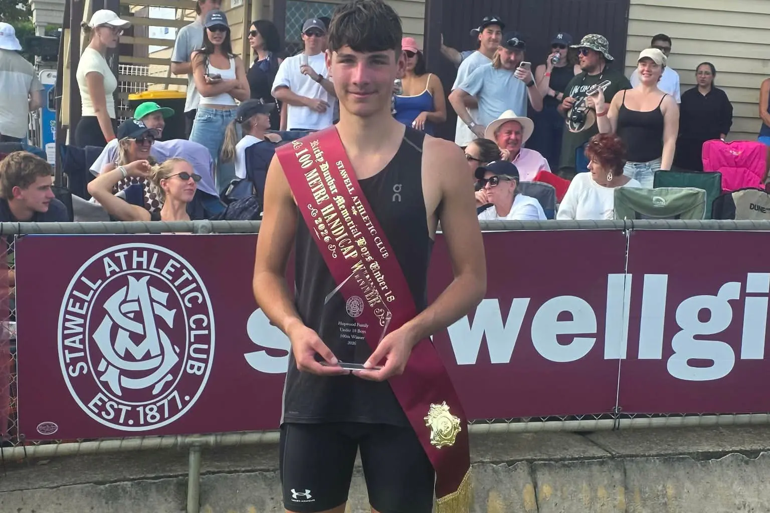 <p>YOUNG STAR: Christian Pasquali took home his first win at Stawell in the under 18 100m on Saturday. </p>\\n