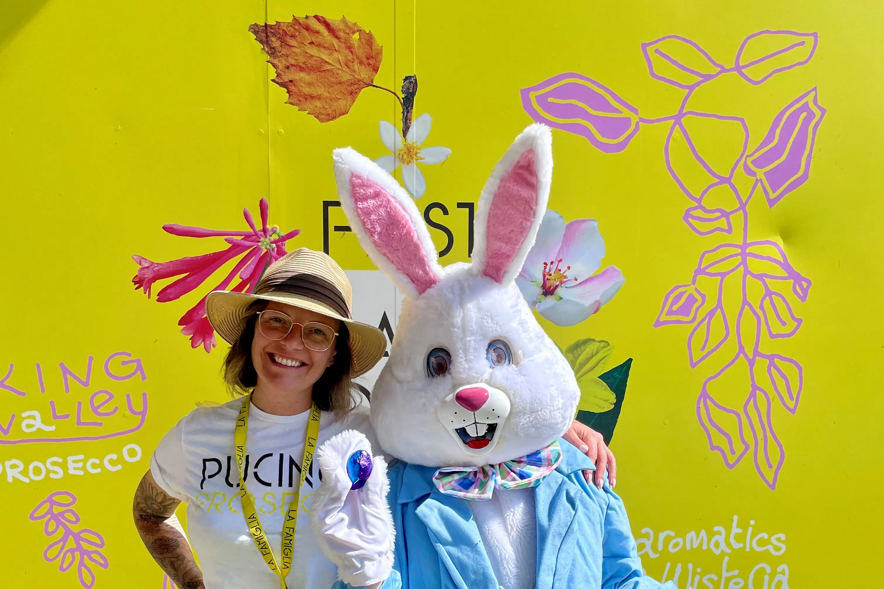 <p>EASTER WEEKEND SUCCESS: Dal Zotto event manager Jasmine Baldry and the Easter Bunny were among the 1000 strong crowd over the Easter weekend at Dal Zotto Wines in the King Valley.</p>\\n