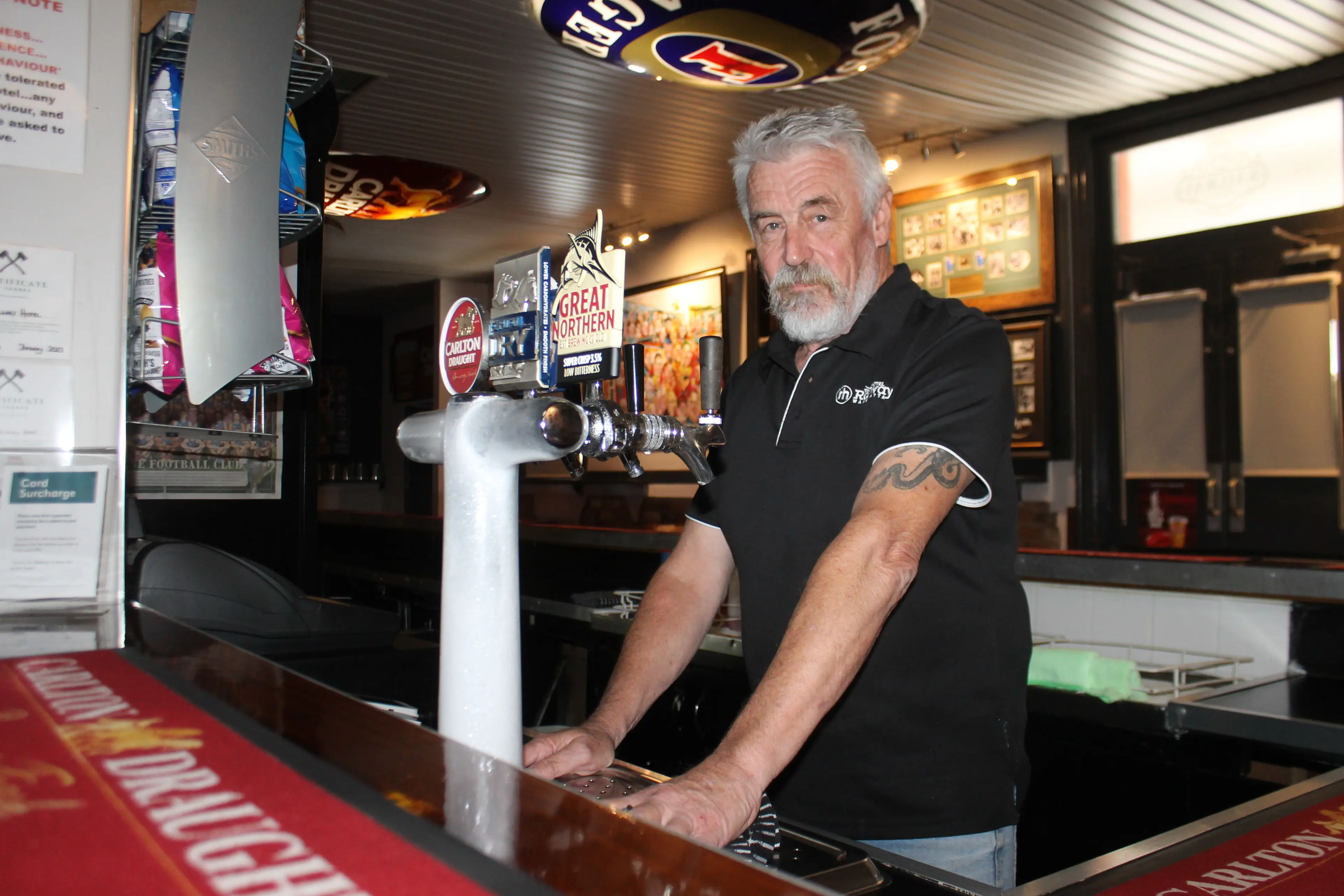 <p>LAYING THE LAW: Co-owner of the Railway Hotel Greg Brown has taken a stand on drug use within the local venue. PHOTO: Bailey Zimmermann</p>\\n