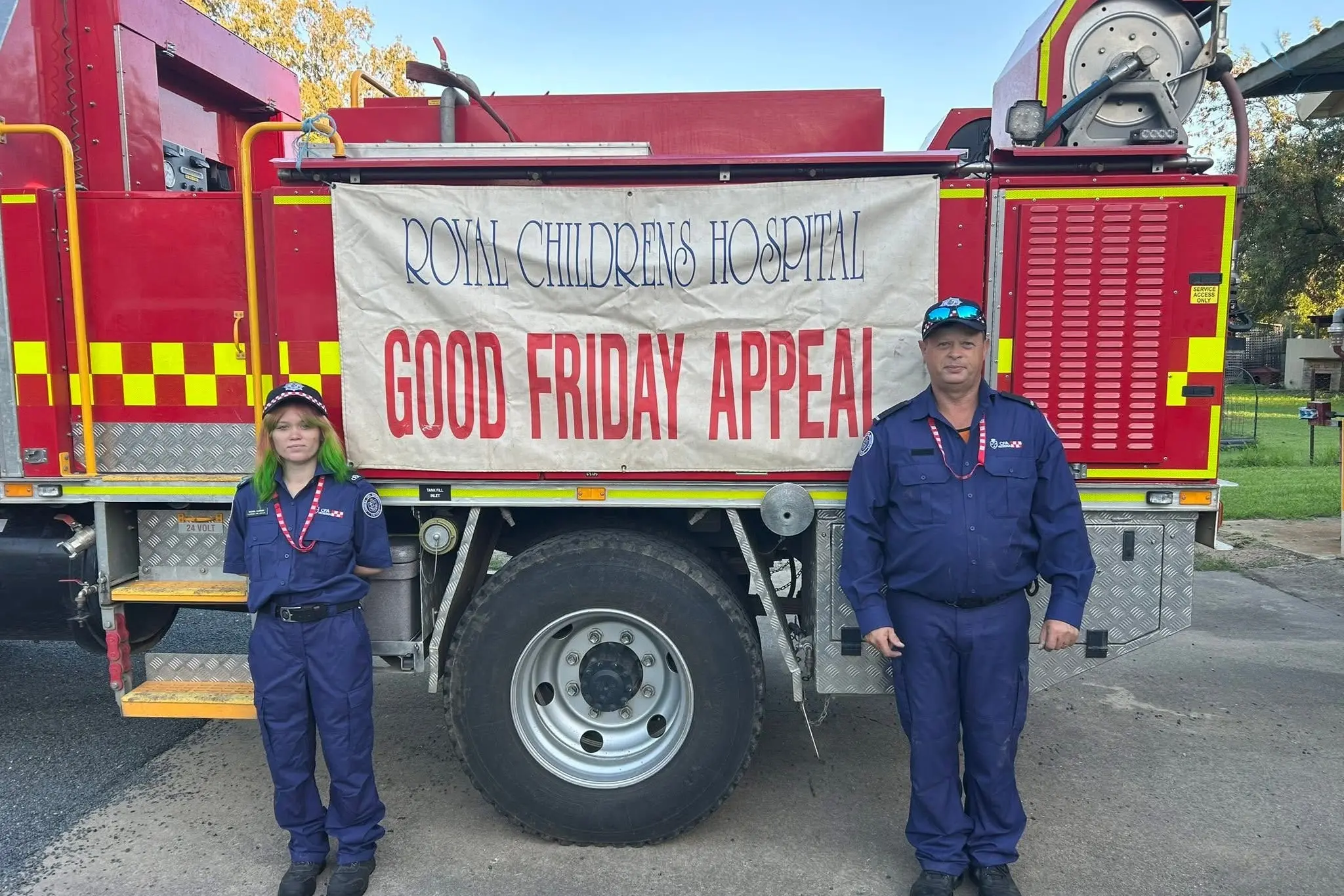 <p>COMMUNITY EFFORT: Rachel McKenzie (16) and her father Vince McKenzie were among the CFA members who volunteered their time, raising over $4000.</p>\\n