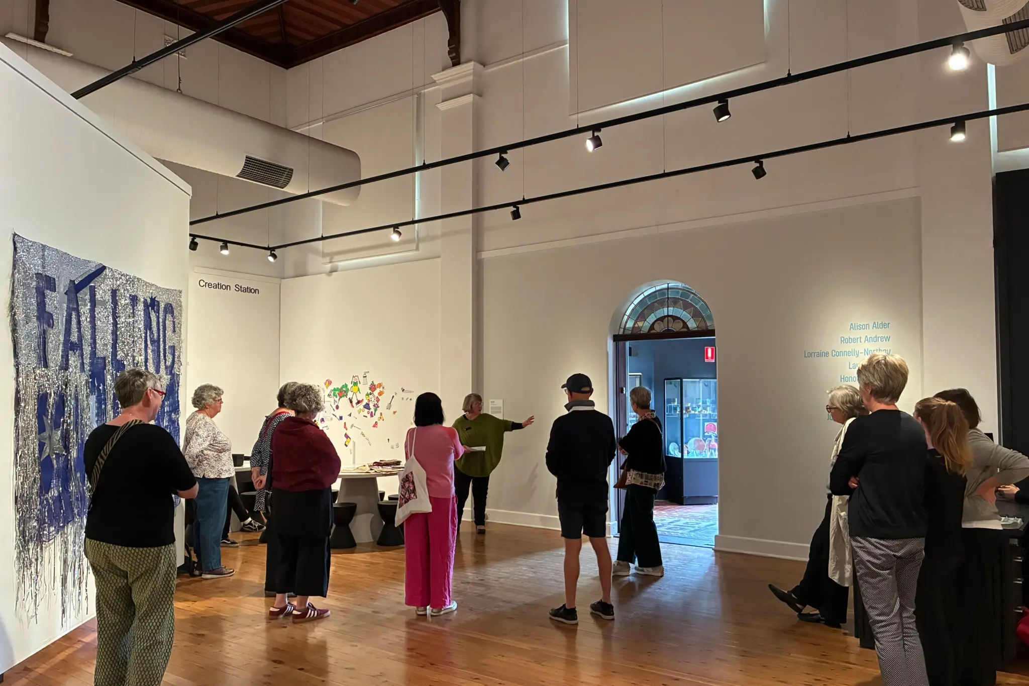 <p>SHARING INSIGHTS: Helen Hill shared insights into works on from current exhibition \\u2018Affording Truth\\u2019 with community members and visitors on Friday afternoon. PHOTO: Jordan Duursma </p>\\n