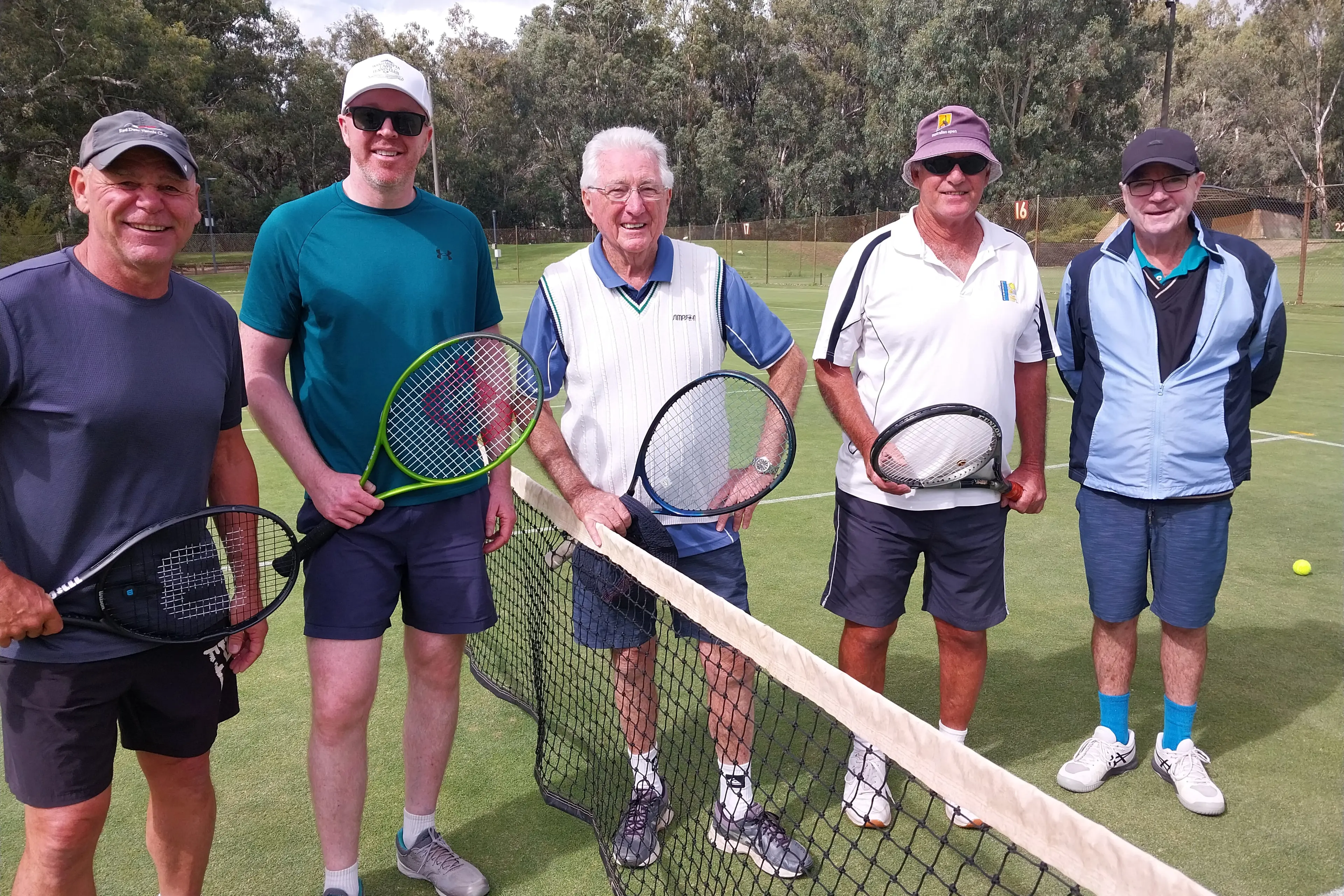 <p>COMPETITIVE BUNCH: Men section five - Brad Buss, Harry Brazel, Pat Flynn, Peter Curran and Terry Flynn. PHOTOS: David Godkin</p>\\n