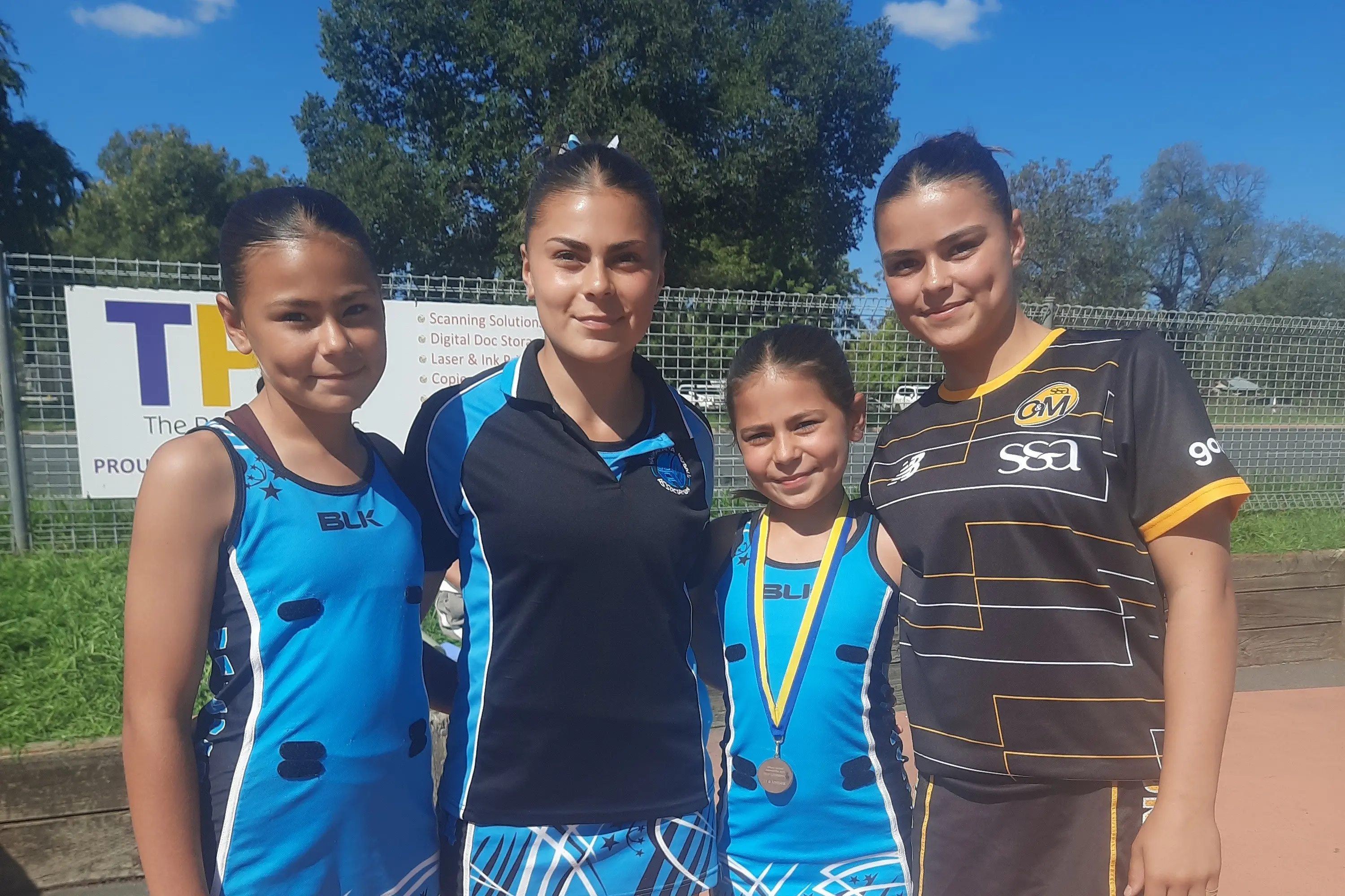 <p>SUPER SISTERS: The Saunders sisters (from left) Sylvia, Ava, Isabelle and Grace are ready for a big weekend of representative netball in Wangaratta. PHOTOS: Kaye O\\'Kane</p>\\n