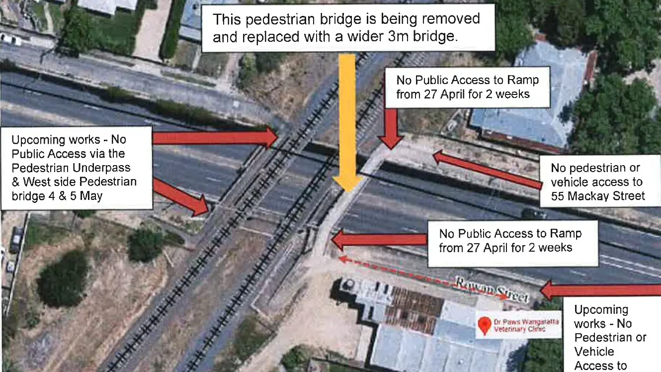 Major street closure as new footbridge installed