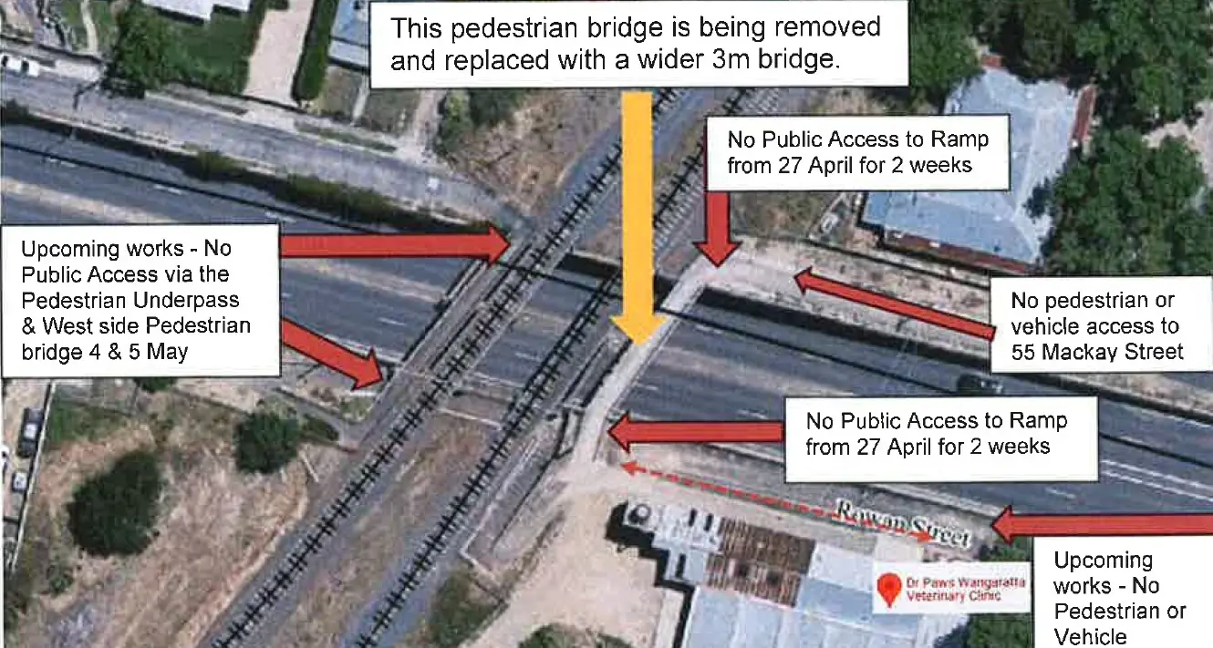 Major street closure as new footbridge installed