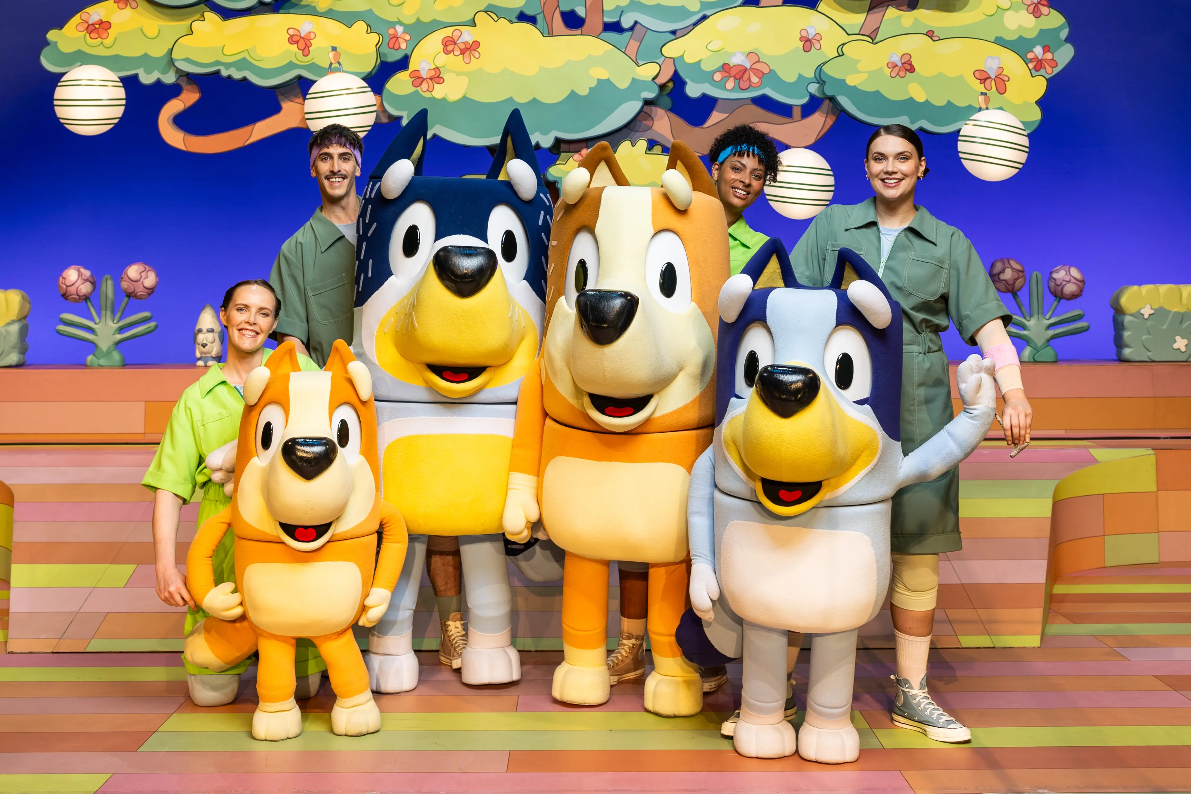 <p>BRINGING BLUEY TO LIFE: Rachel Burke as Bingo, Charlie Ball as Bandit, Kidaan Zelleke as Chilli, and Jessa Koncic as Bluey will put on a show for the whole family this June. </p>\\n