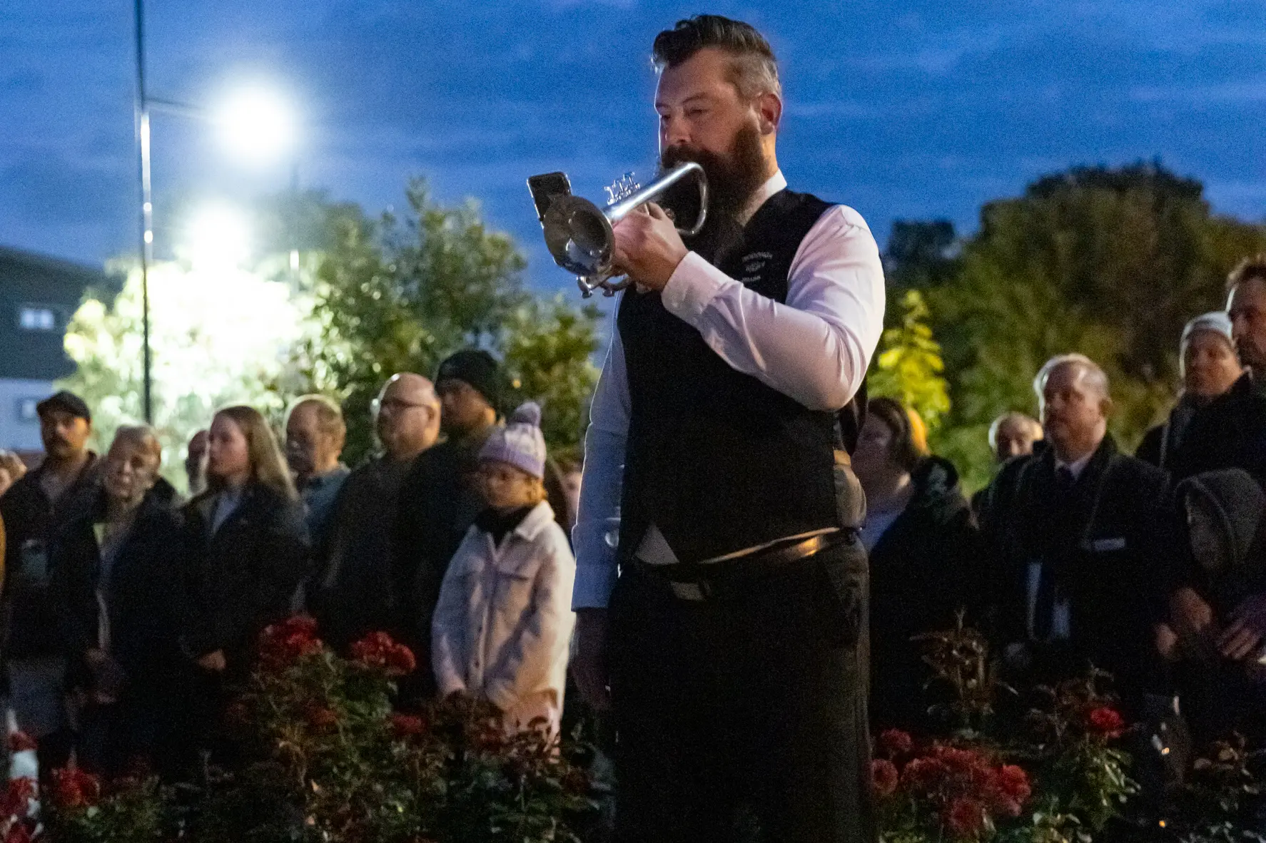 <p>BREAKING DAWN\\u2019S SLIENCE: Bugler Matthew Schultz played The Last Post and Reveille at last year\\'s ANZAC Day dawn service in Wangaratta. PHOTO: Marc Bongers</p>\\n
