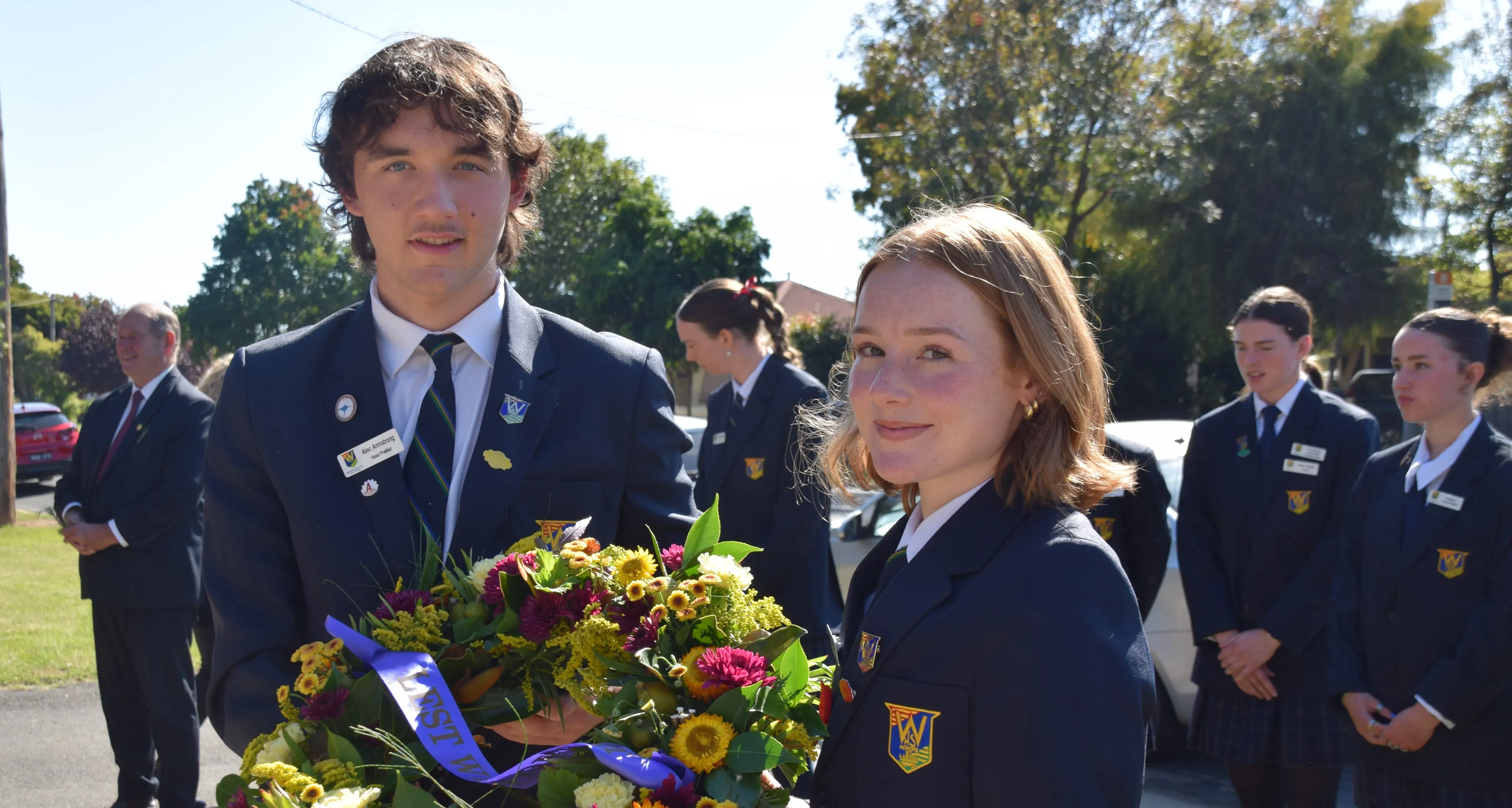 High school pauses to remember
