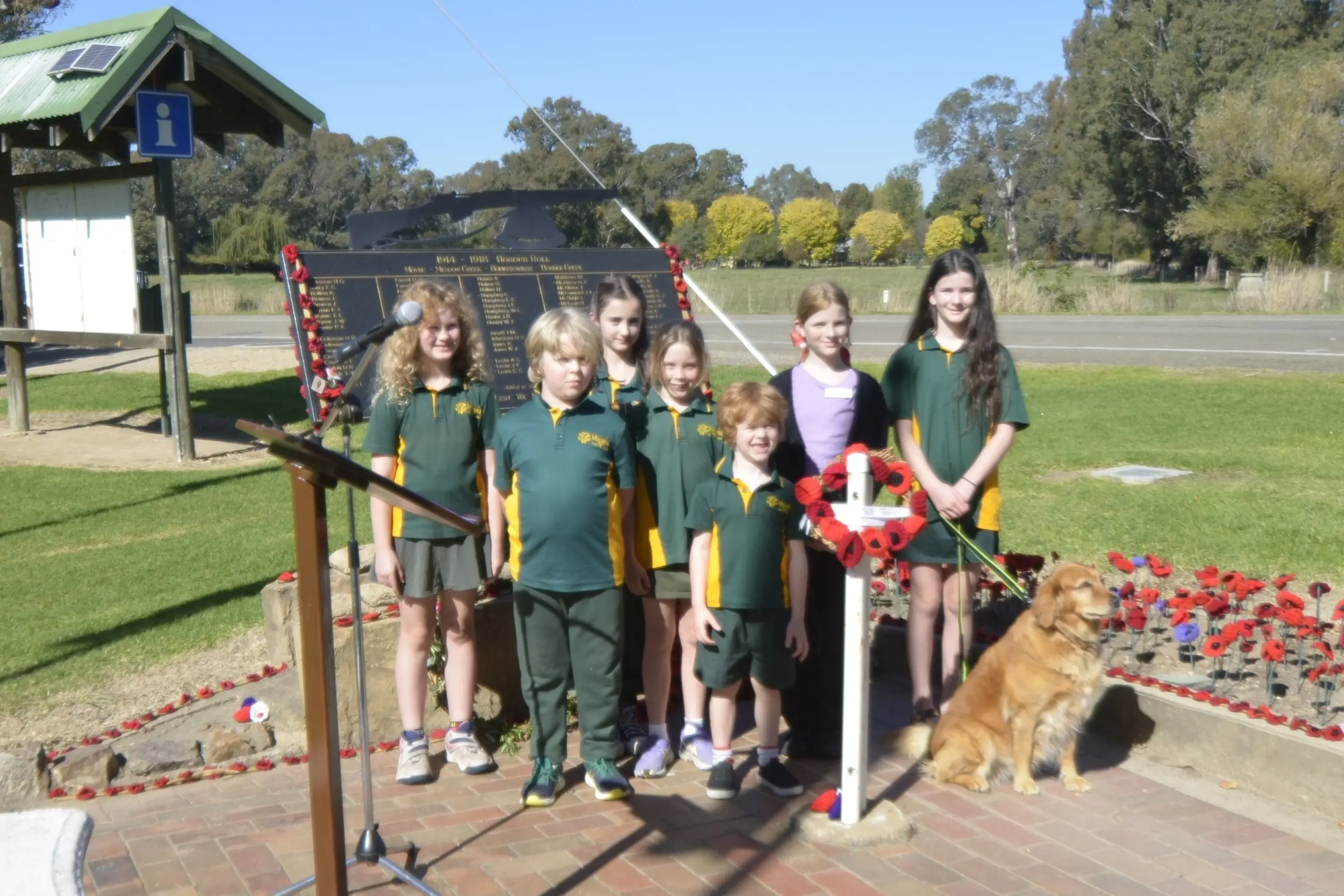 <p>JOINING IN: Moyhu Primary School students participated in this year\\'s ANZAC Day event.</p>\\n