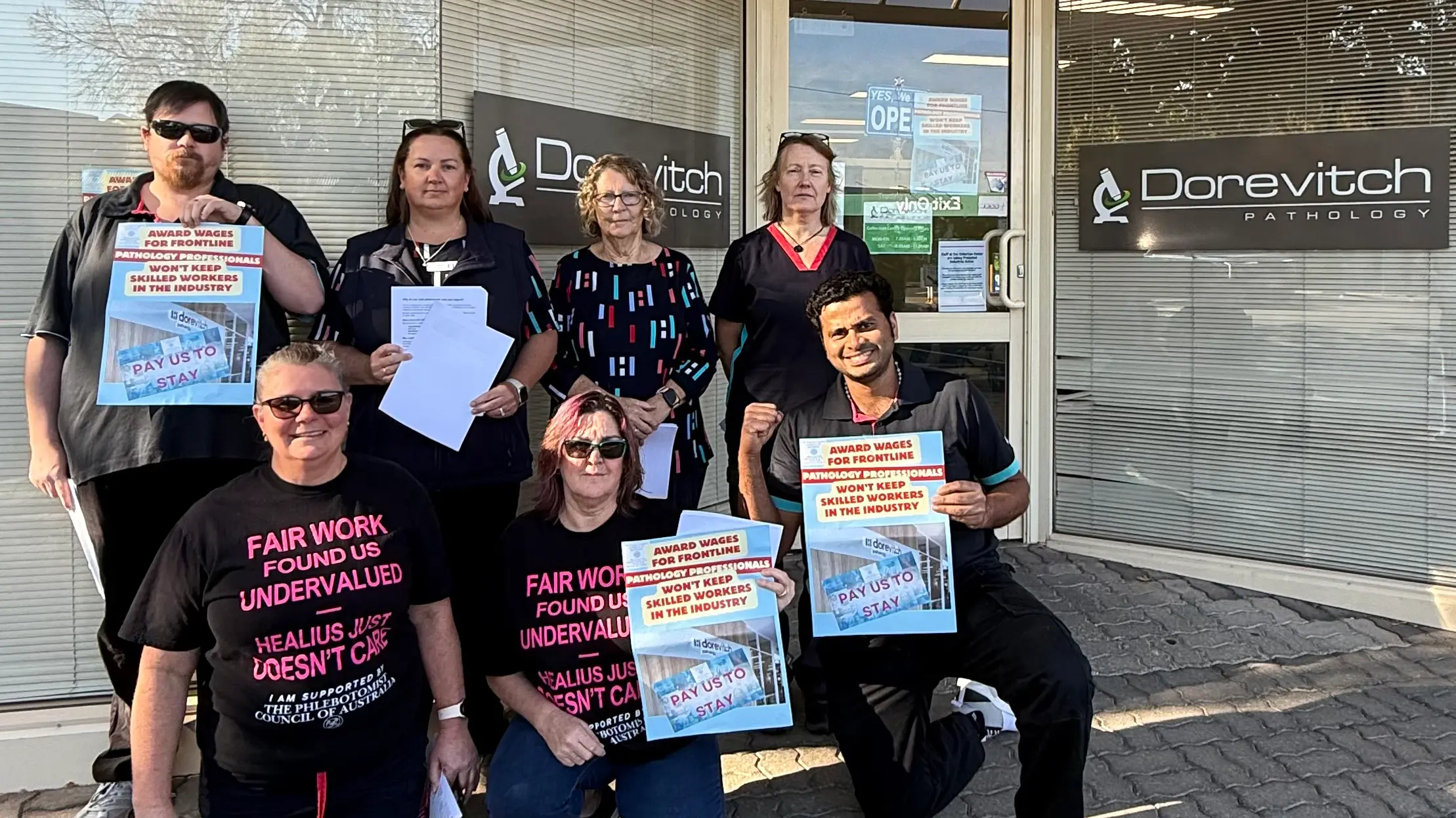 Dorevitch staff walked off the job