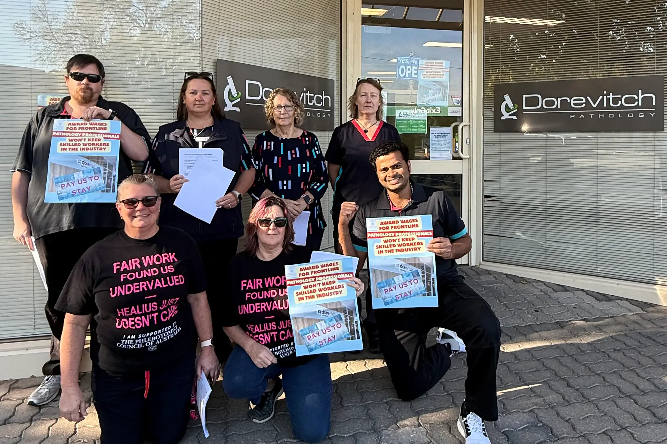 Dorevitch staff walked off the job