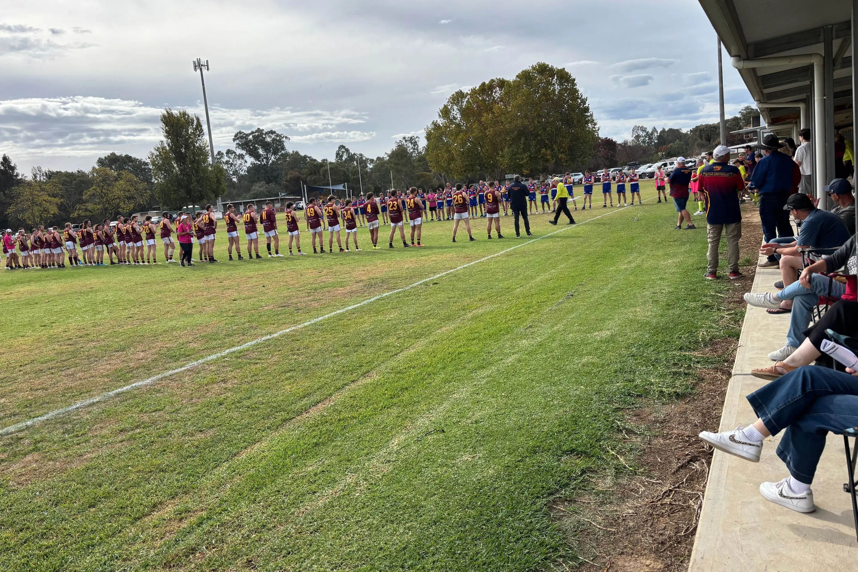 <p>MAGIC MILESTONE: Tarrawingee and Whorouly football teams formed a guard of honour as Brian Harrington walked on to the ground to umpire his 1100th game on Saturday.</p>\\n