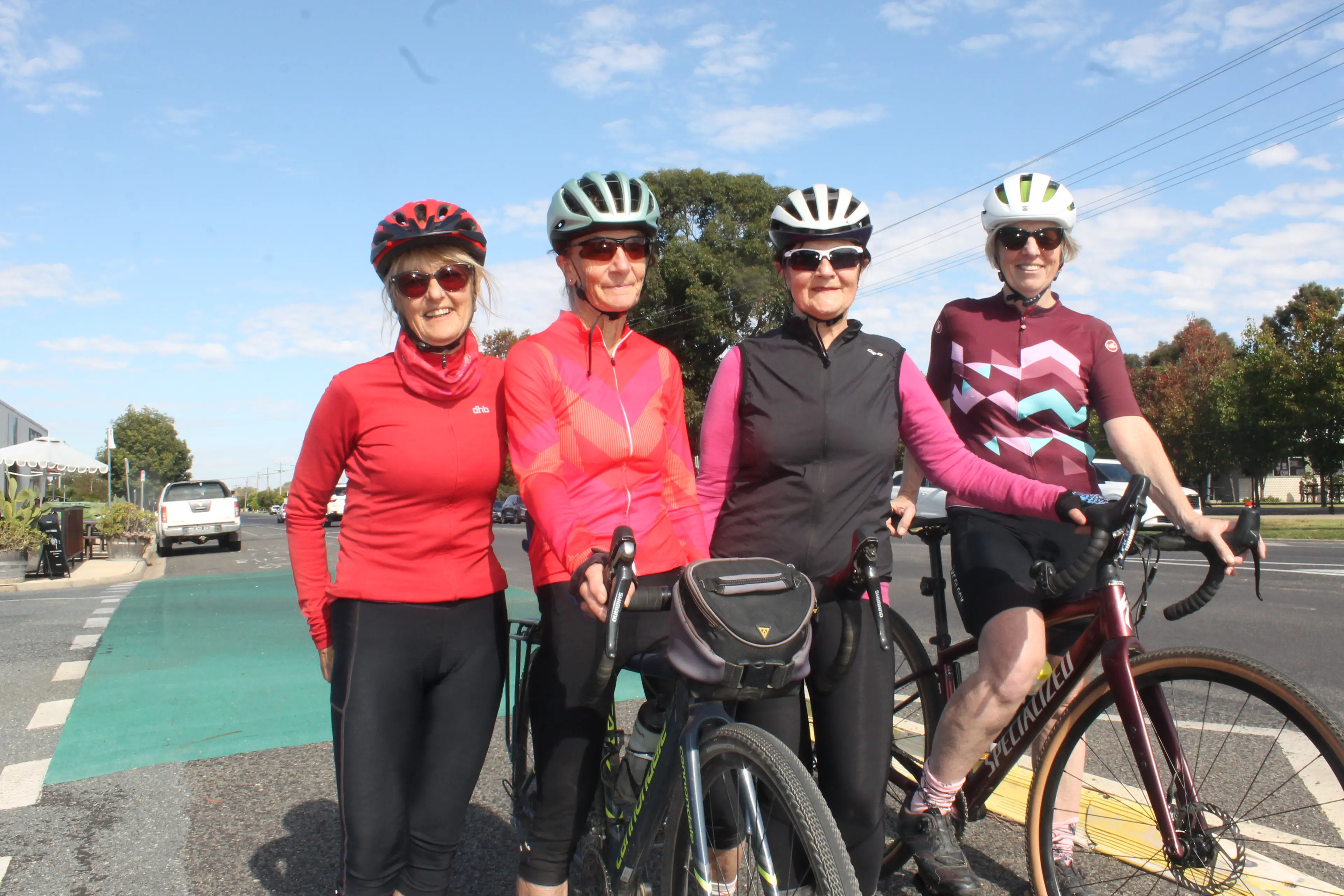 <p>LOOK AFTER US: Social cyclists Lyn Mackay (left) Anne Ford, Joy Ramsey and Kath Nichols are urging motorists to ensure they keep a safe distance between cyclists on the road. PHOTO: Bailey Zimmermann</p>\\n