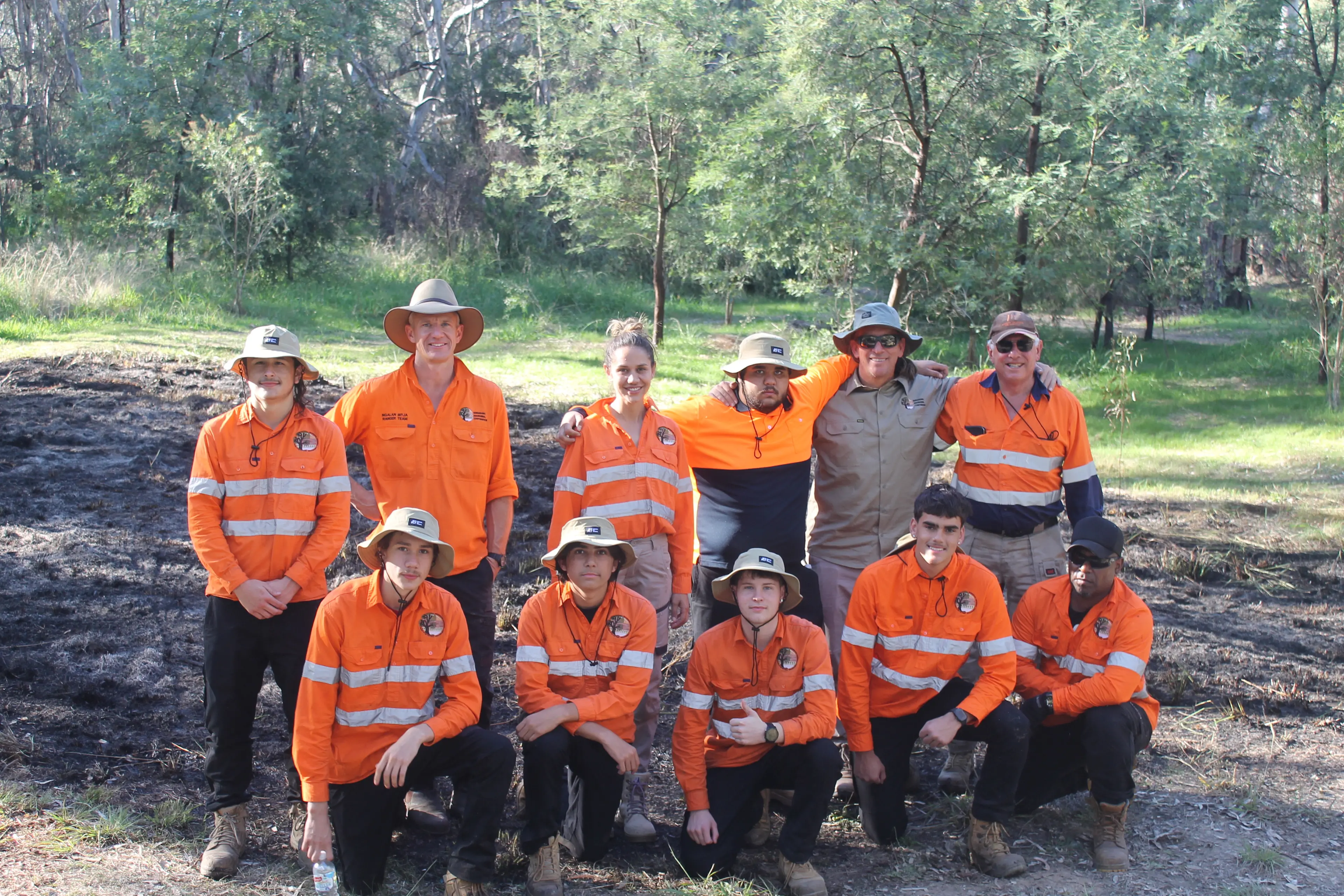 <p>PROTECTING LAND: Bpangerang Aboriginal Corperation members who conducted a cultural burn at Mullinmur Billagong as part of training on Thursday, 23 April. PHOTOS: Bailey Zimmermann</p>\\n
