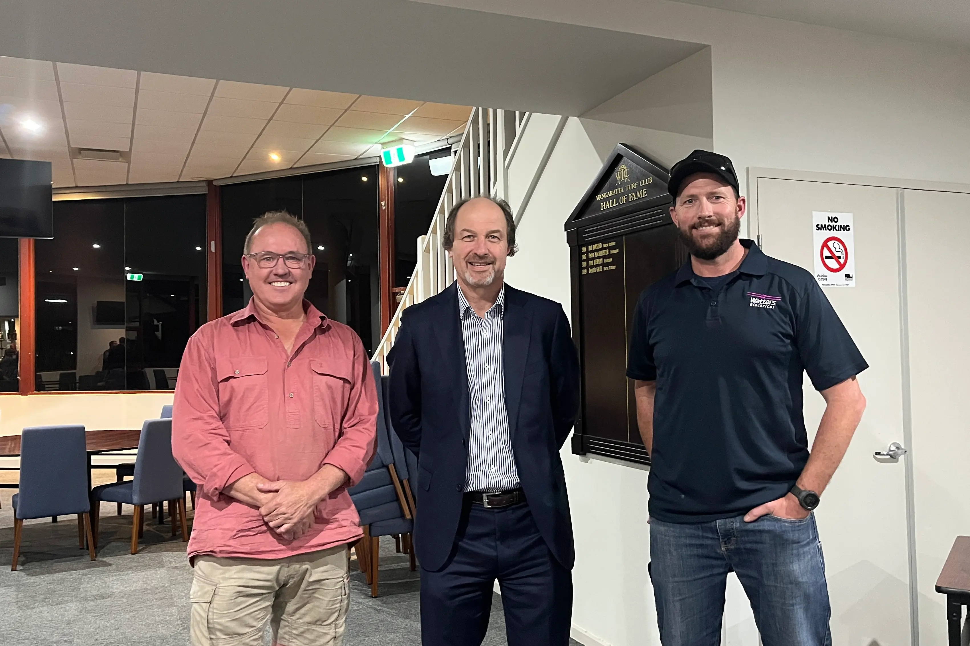 <p>MUTUAL SUPPORT: Despite the turbulence businesses are facing amid fuel price surges, furniture retailer and Grow Wangaratta chair Casey McPhail (left), Rural City of Wangaratta CEO Matt Nelson, and Watters Electrical and Solar operations manager Tim Houghton are keen to work together to continue supporting the local business scene.</p>\\n
