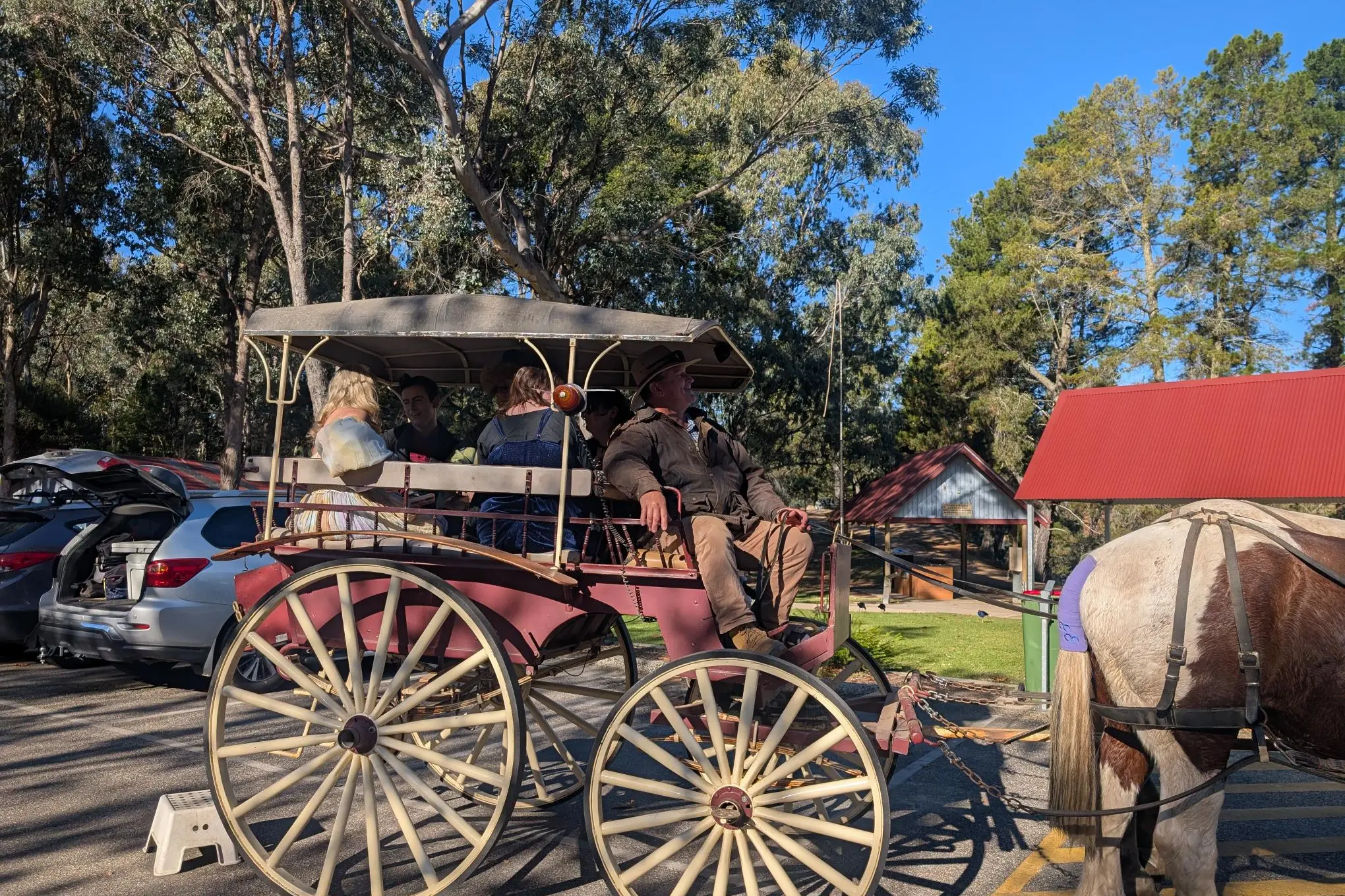 <p>*Copy_fantasy ARRIVING IN STYLE: Warcry Wangaratta Dream Garden Fantasy Ball goers arrived in style last Saturday night on a horse-drawn carriage to mark a successful inaugural event for the group.</p>\\n
