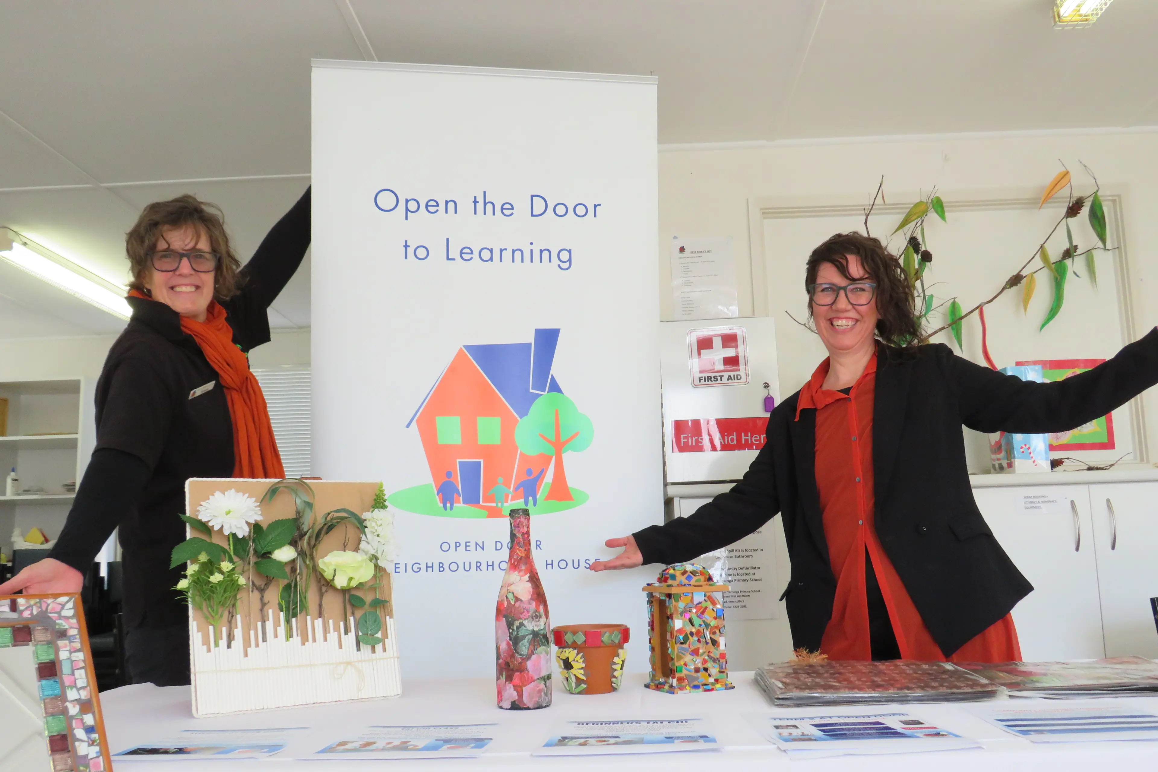 <p> OPENING THE DOOR TO LEARNING: Tanya Grant and Loretta Waters from Open Door Neighbourhood House were on hand to let locals know about the programs, projects, workshops and services available at the Burke Street house during Thursday\\'s open hour. PHOTO: Simone Kerwin</p>\\n