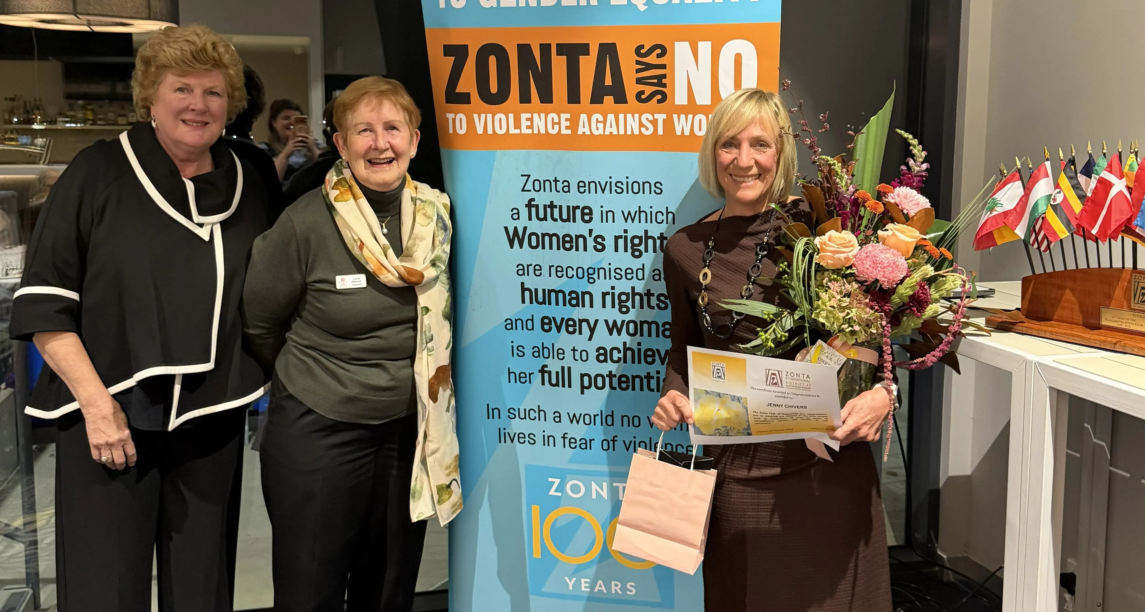 Zonta honours Jenny Chivers as Woman of the Year