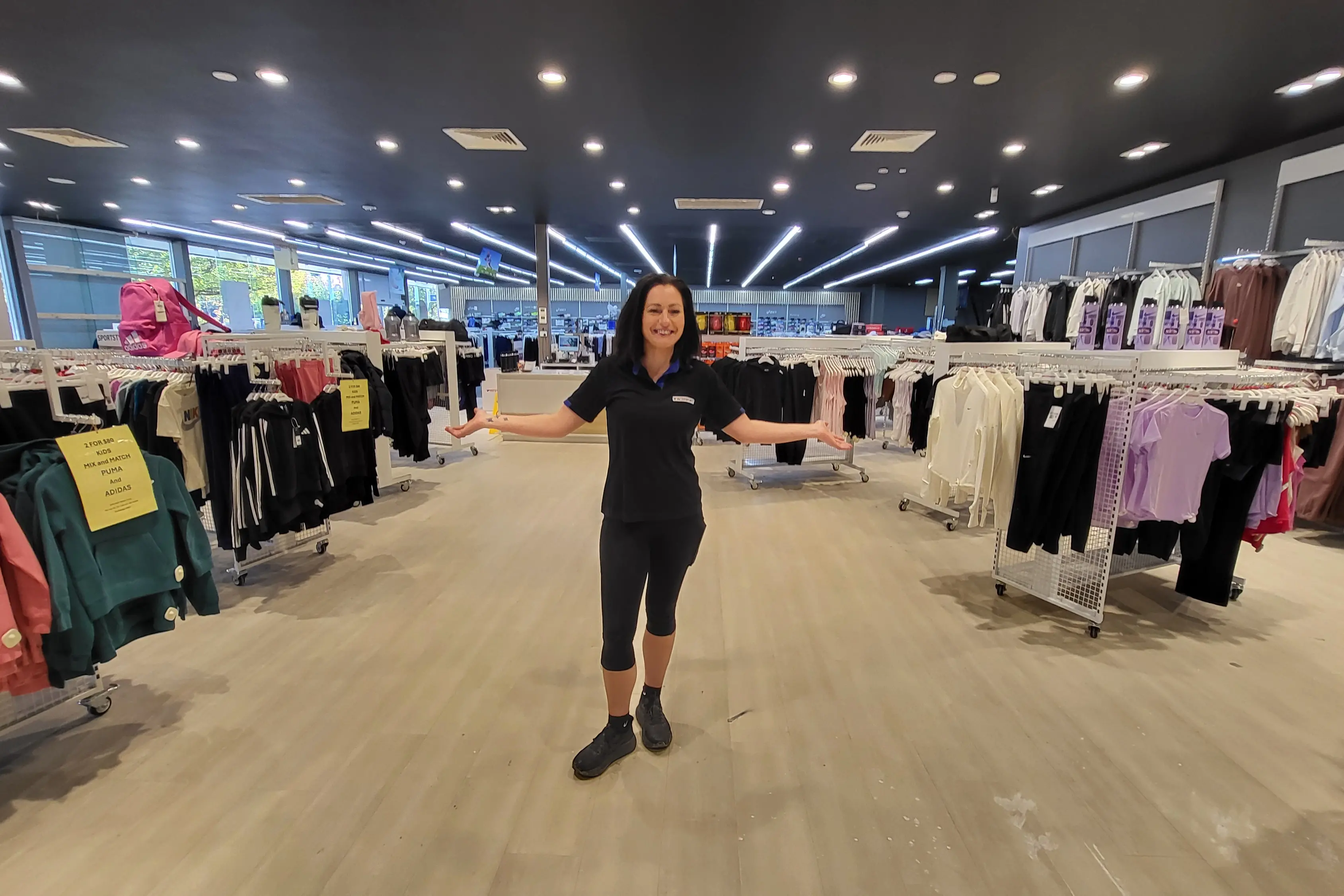 <p>CHECK IT OUT: Owner of INTERSPORT Wangaratta Lee Cowell in her new supersized store that has expanded into the adjoining vacant space made available by the Co Store after the Millers closure. PHOTO: Steve Kelly</p>\\n