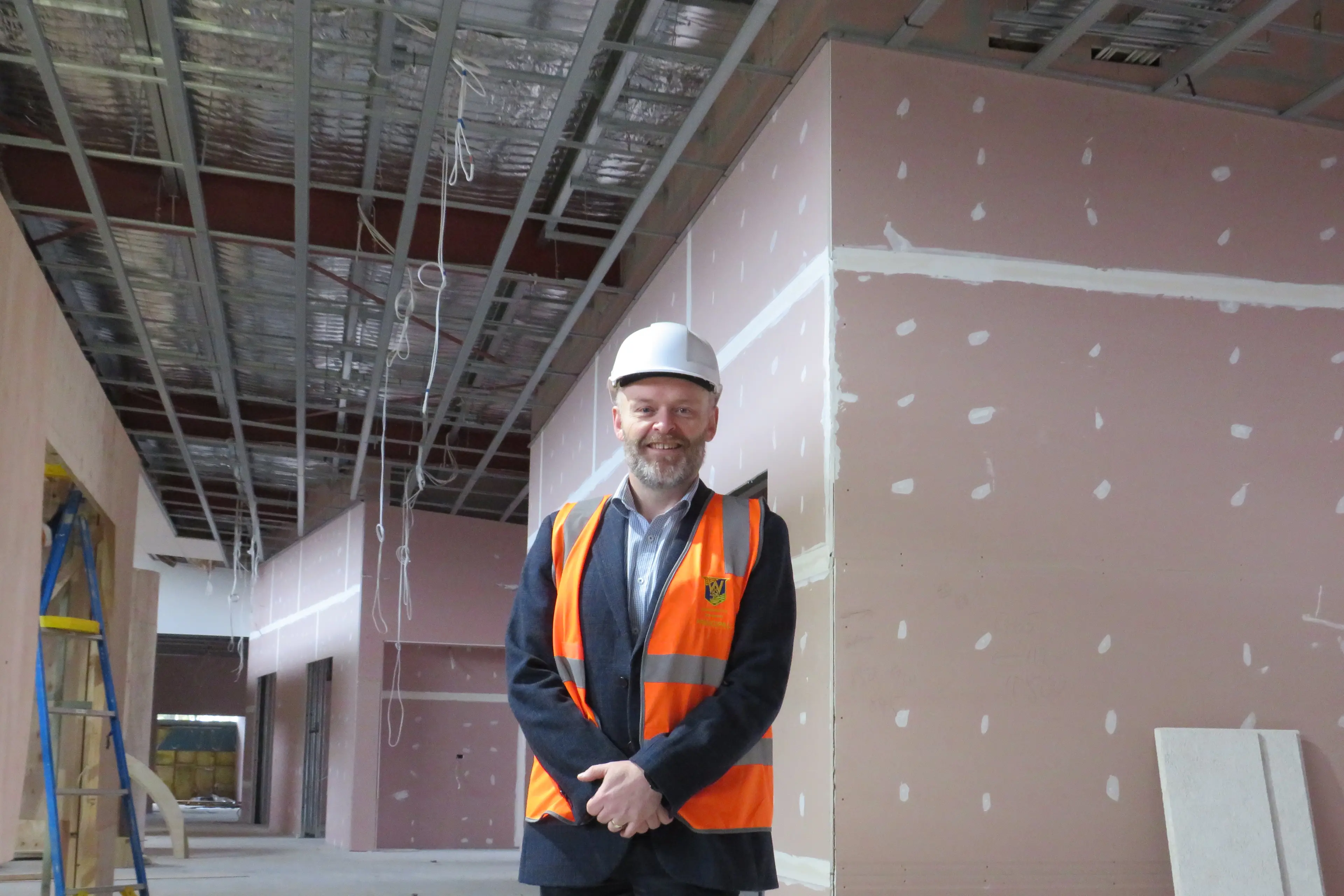 <p>REDEVELOPING LEARNING SPACES: Wangaratta High School principal Dave Armstrong in the flexible learning centre, which is being redesigned as part of the first stage of the school\\'s masterplan. PHOTO: Simone Kerwin</p>\\n