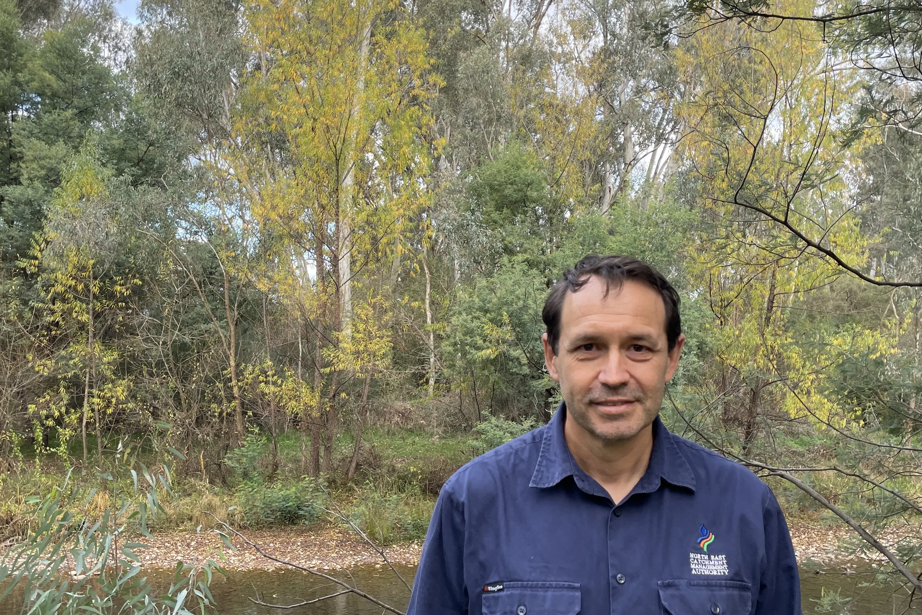 <p>WHISK AWAY THE WEEDS: North East CMA project officer Phillip Falcke inspects a weed infestation within the King Valley Woody Weed Incentives Program area.</p>\\n