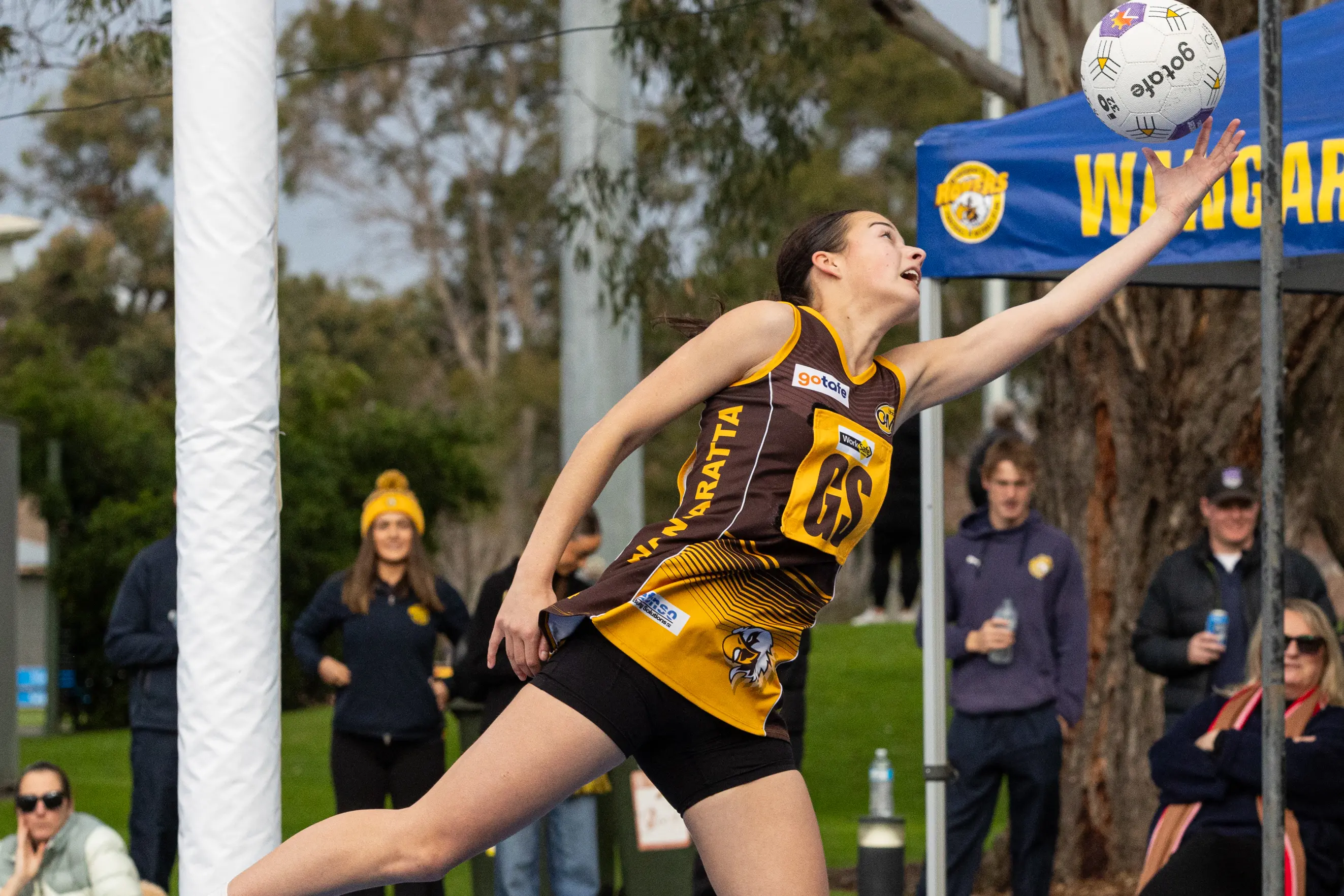 <p>GRACE AND POISE: Sophia Pasquali shows judgment and balance to snare this ball. PHOTO: Marc Bongers</p>\\n