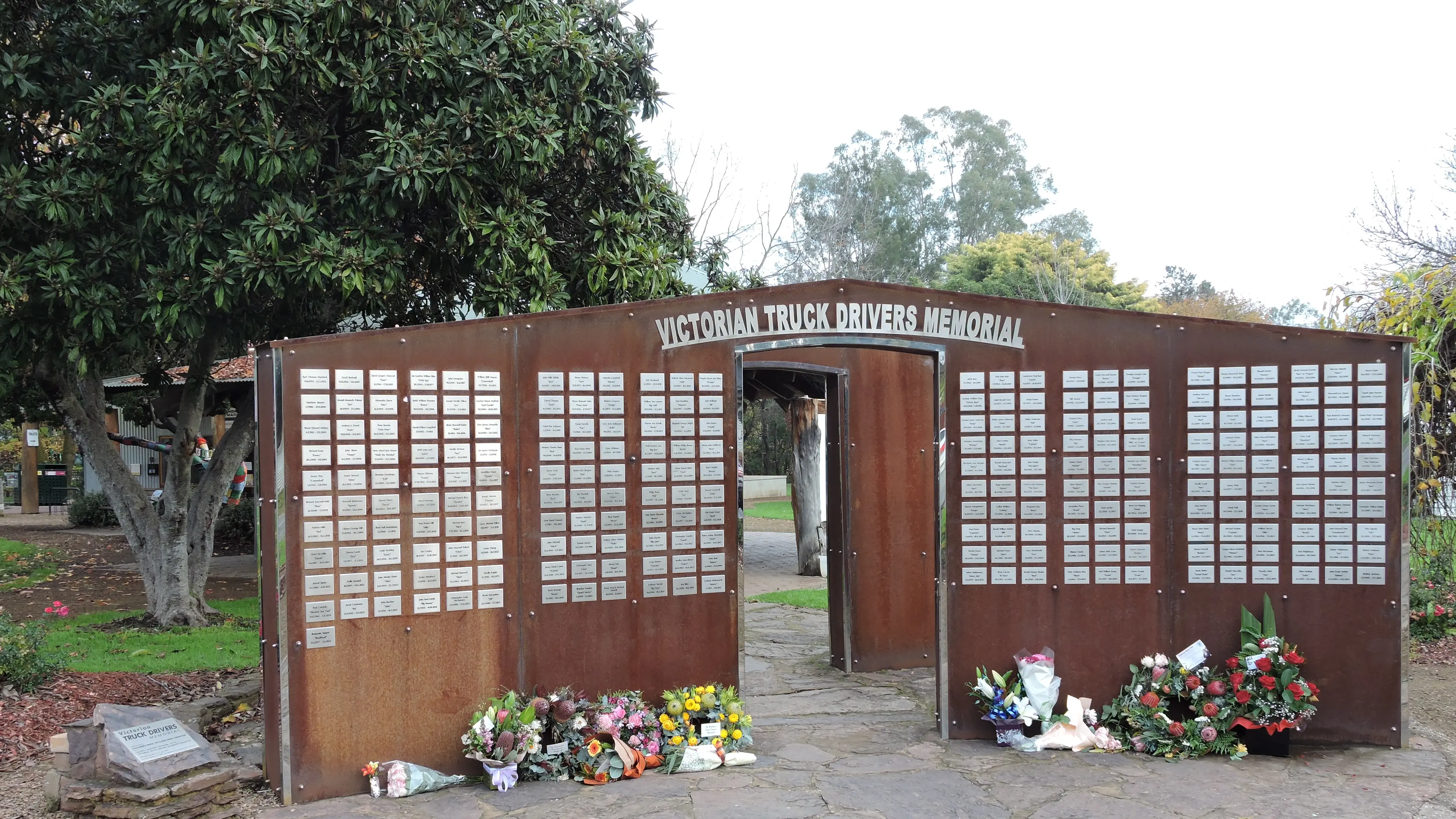Memorial wall gives truck families a place to grieve together
