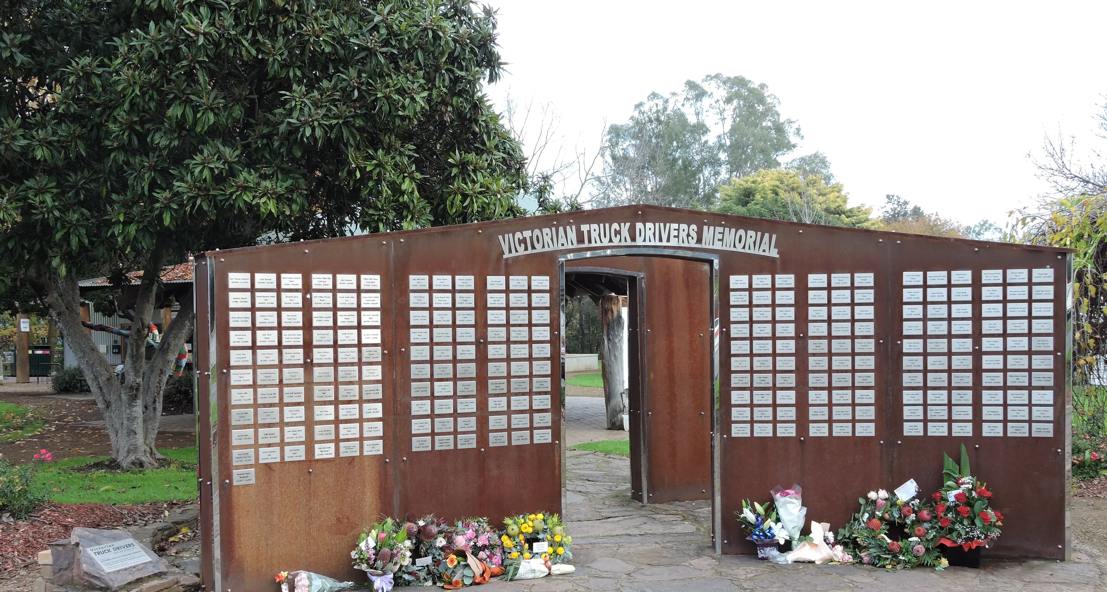 Memorial wall gives truck families a place to grieve together