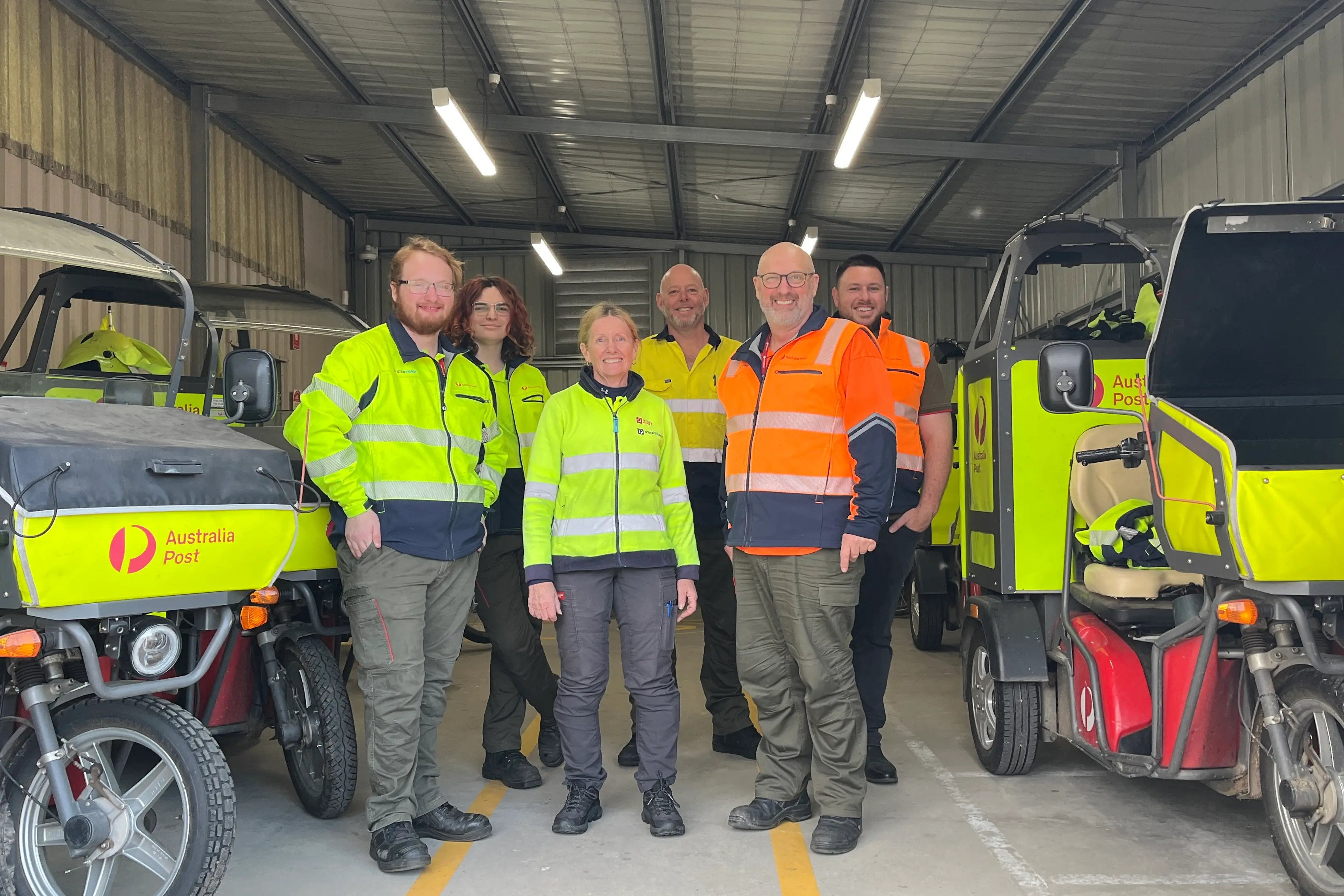 <p>MEET THE TEAM: Riley McGowan, Kaitlyn Plumridge, Dom Jeremiah, Todd Parrot, Tony McGowan and Chris Colin are the faces behind the North East\\'s parcel deliveries. PHOTOS: Grace Fredsberg</p>\\n