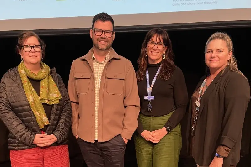 <p>COLLABORATION: The second Ovens & Murray Community Services Symposium brought together more than 180 community service professionals from across the Ovens and Murray region, including local chairs Alana Pund, Leigh Pollard, Jaime Chubb and Kath Kerin</p>\\n