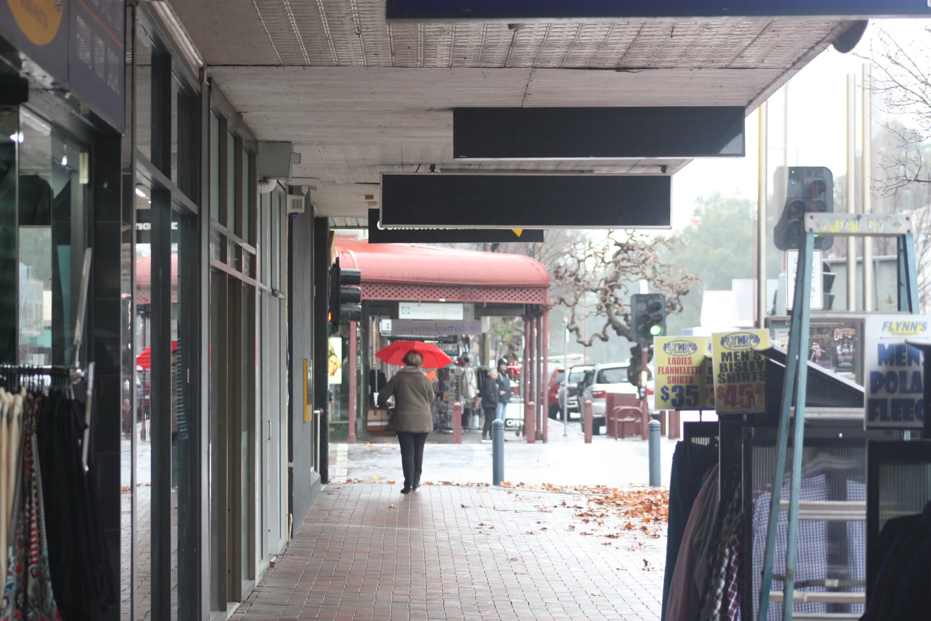 <p>UNDETERRED: Wangaratta residents braved June\\u2019s drenching armed with their brollies. PHOTO: Grace Fredsberg </p>\\n