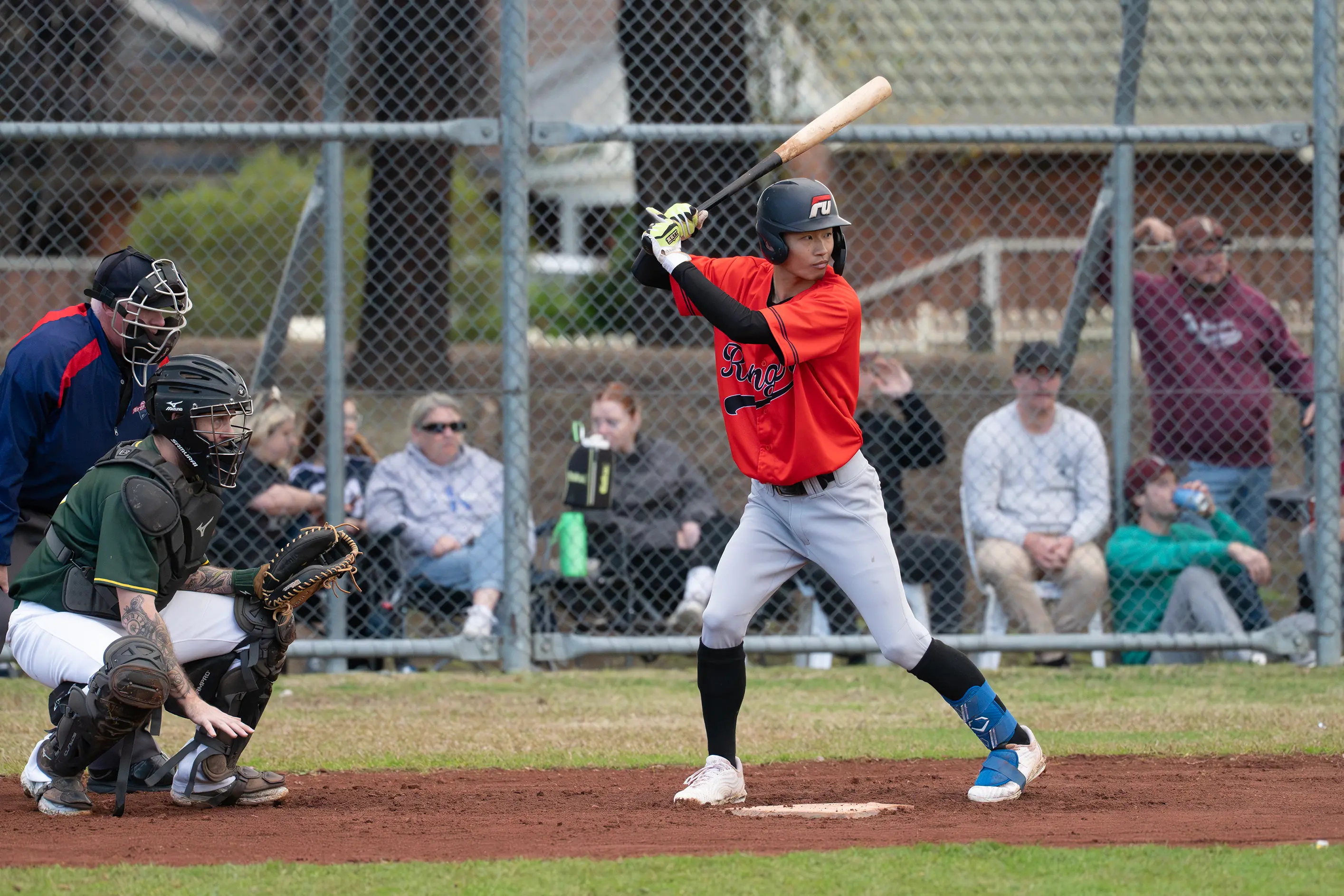 <p>BATTER UP: Motoki Sato stands over the plate. PHOTO: Melissa Beattie</p>\\n