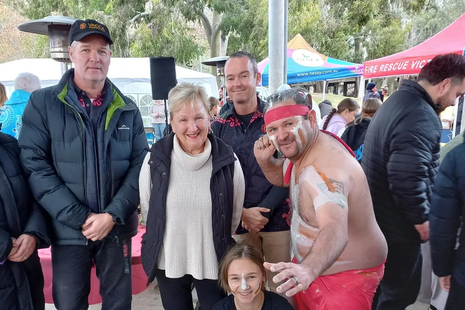 <p>COMMUNITY EVENT: (From left) Frank Osinga (VACCA), Mayor Irene Grant, Christian Corscadden (VACCA), Kevin Cooper (right) and his daughter Emily (front), with community members at last year\\'s community NAIDOC Week event. PHOTOS: Dave Pike, VACCA</p>\\n