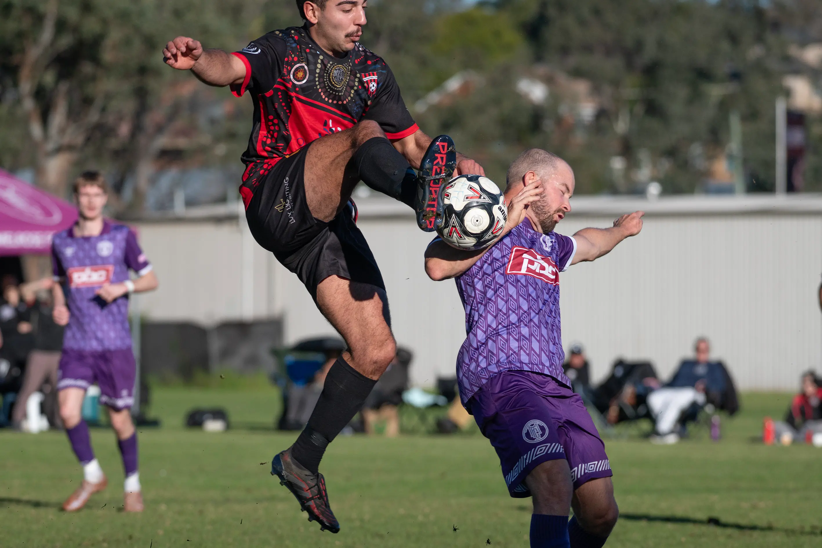 <p>SPRING LEGS: Luke Simian leaps to get the ball in the senior men\\'s 1-3 loss to Melrose on Sunday. PHOTO: Melissa Beattie</p>\\n