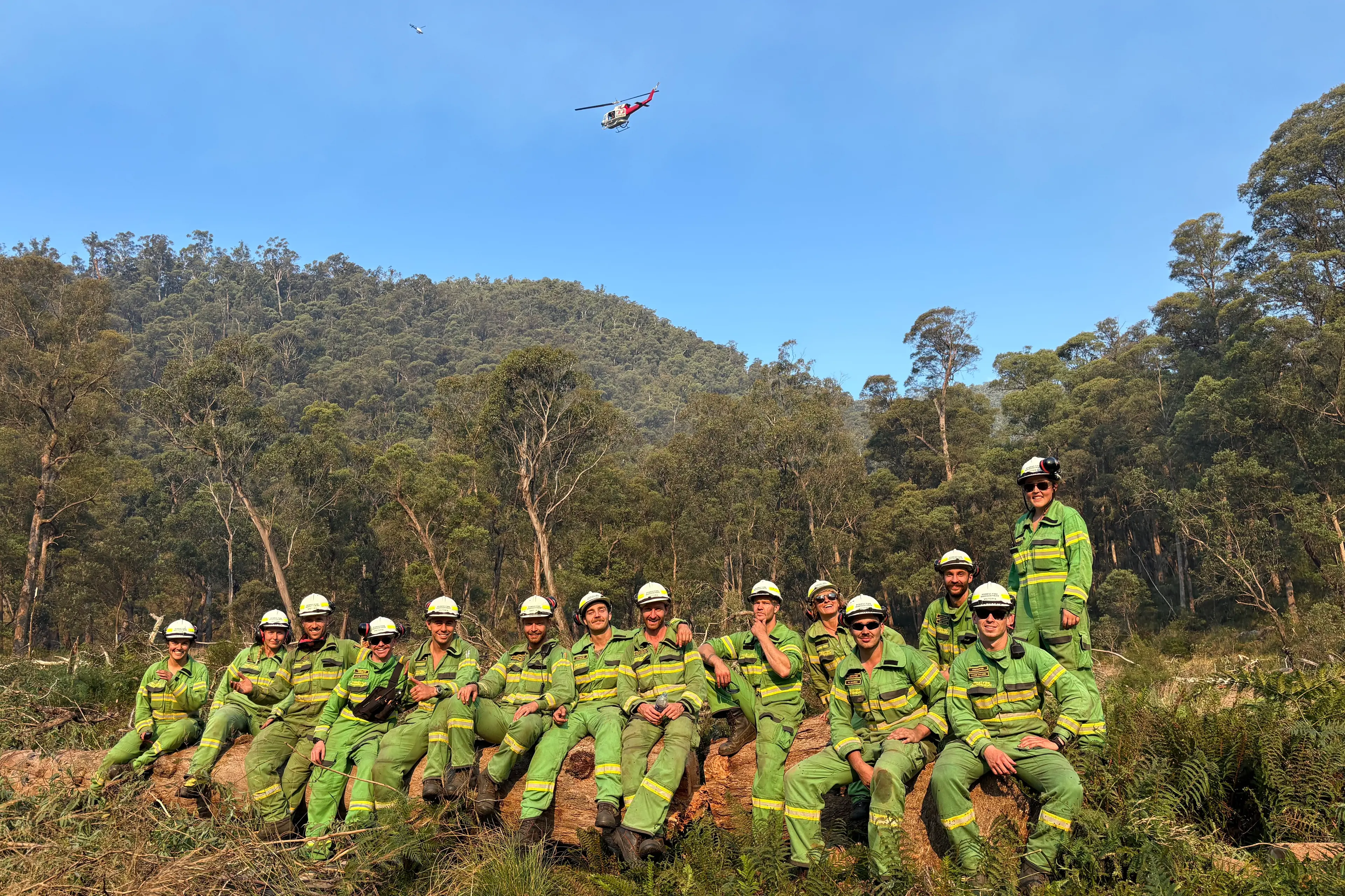 <p>A SPECIAL BREED: Ovens Rappel team pictured at one of their insertions during the 2025-26 season.</p>\\n