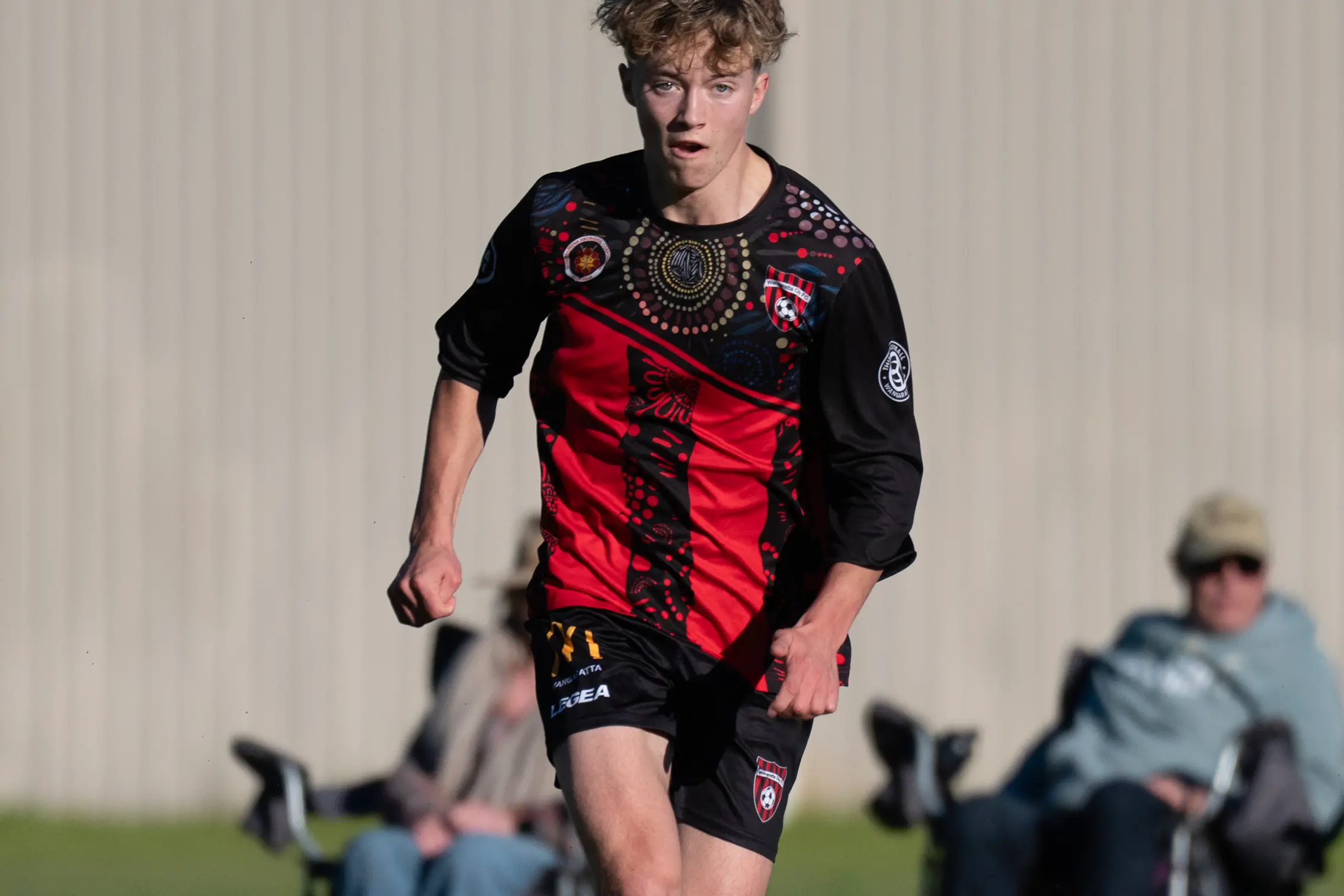 <p>ON THE BOARD: Jacob Saunders scored his second goal for the year in the 33rd minute against Wodonga Diamonds. PHOTO: Melissa Beattie</p>\\n