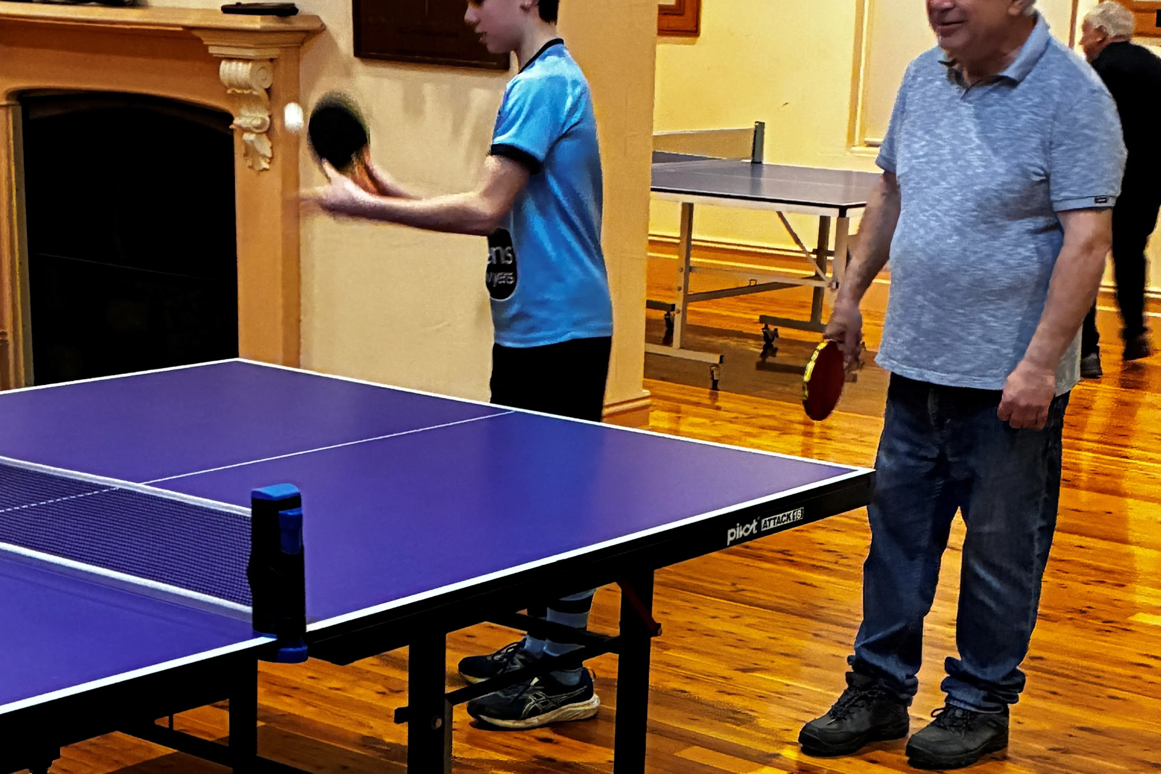 <p>GENERATIONAL TEAM-UP: Jack Spring and Manni Poulos take to the table side by side. PHOTO: Jason Mullins</p>\\n