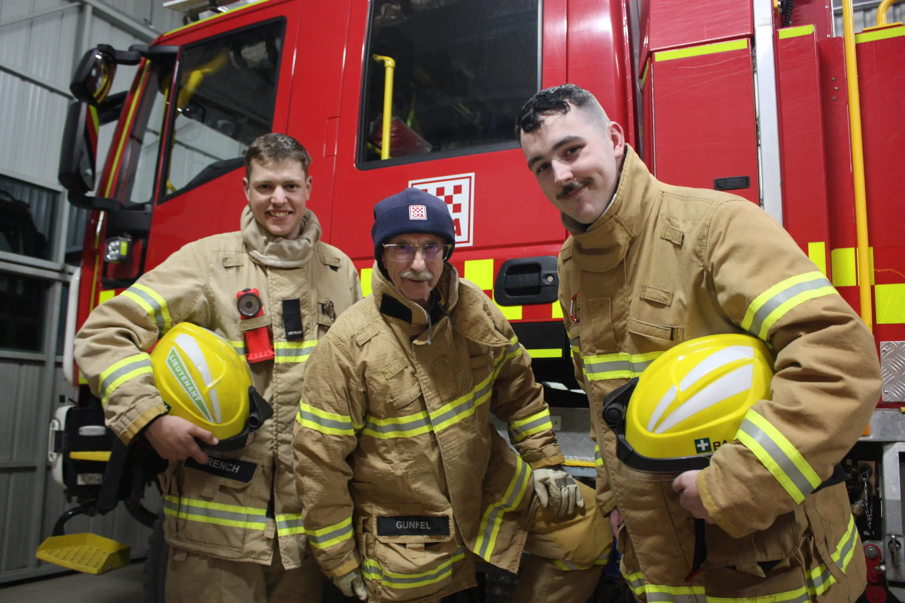 <p>SIGNIFICANT MILESTONE: South Wangaratta Fire Brigade, including volunteer members Heath French, Peter Gunkel and Toby Ahne, will celebrate 125 years of protecting life and property this weekend. PHOTO: Jordan Duursma </p>\\n