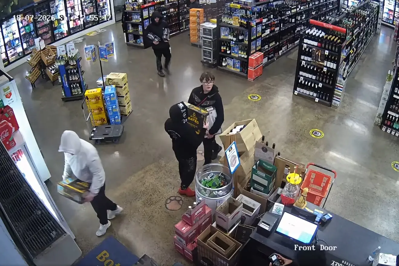 <p>CCTV footage posted to a Wangaratta community Facebook page shows the alleged offenders enter the store and attempt to leave with at least five boxes of drinks. </p>\\n