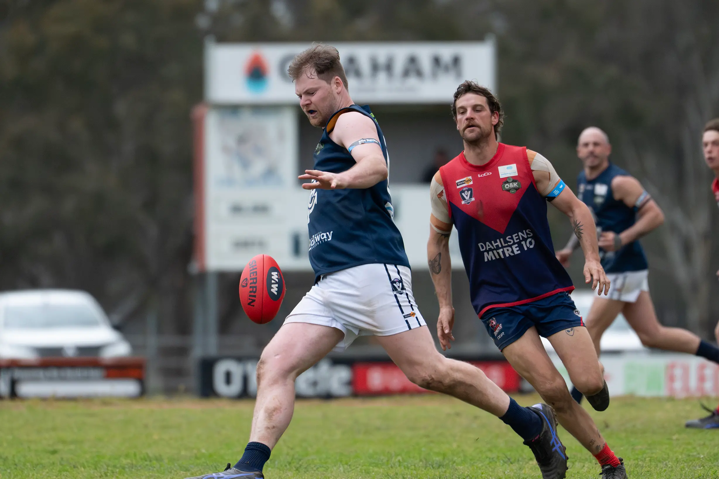 <p>ONE STEP CLOSER: Greta have all but booked their ticket to September action after a resounding win over Milawa. PHOTO: Melissa Beattie</p>\\n