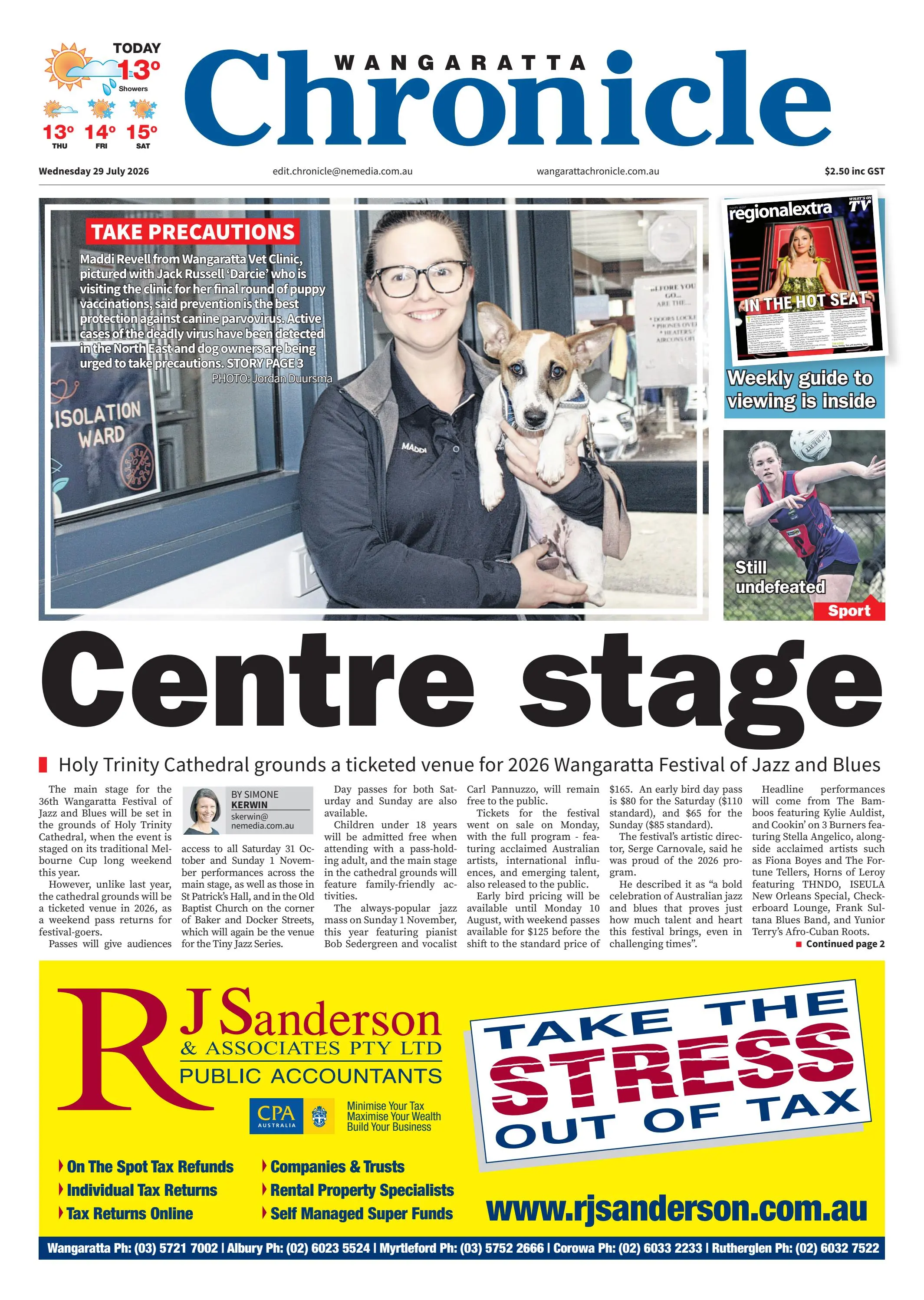 Wangaratta Chronicle, Wednesday 29 July 2026