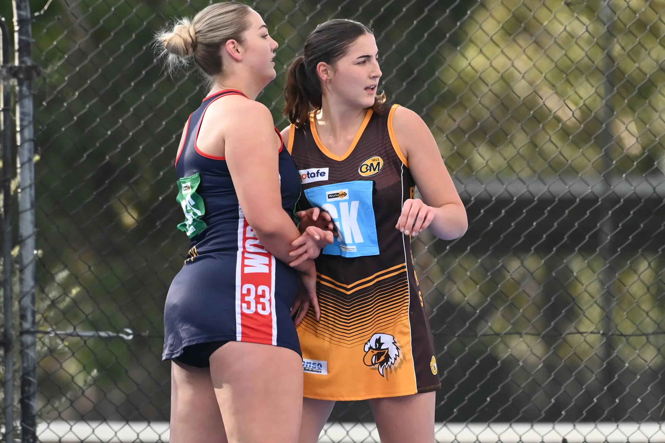 <p>NO JOB TOO BIG: Rovers goal keeper Samantha Braithwaite regularly takes the most dangerous tall forward in the opposition. PHOTO: Melissa Beattie</p>\\n